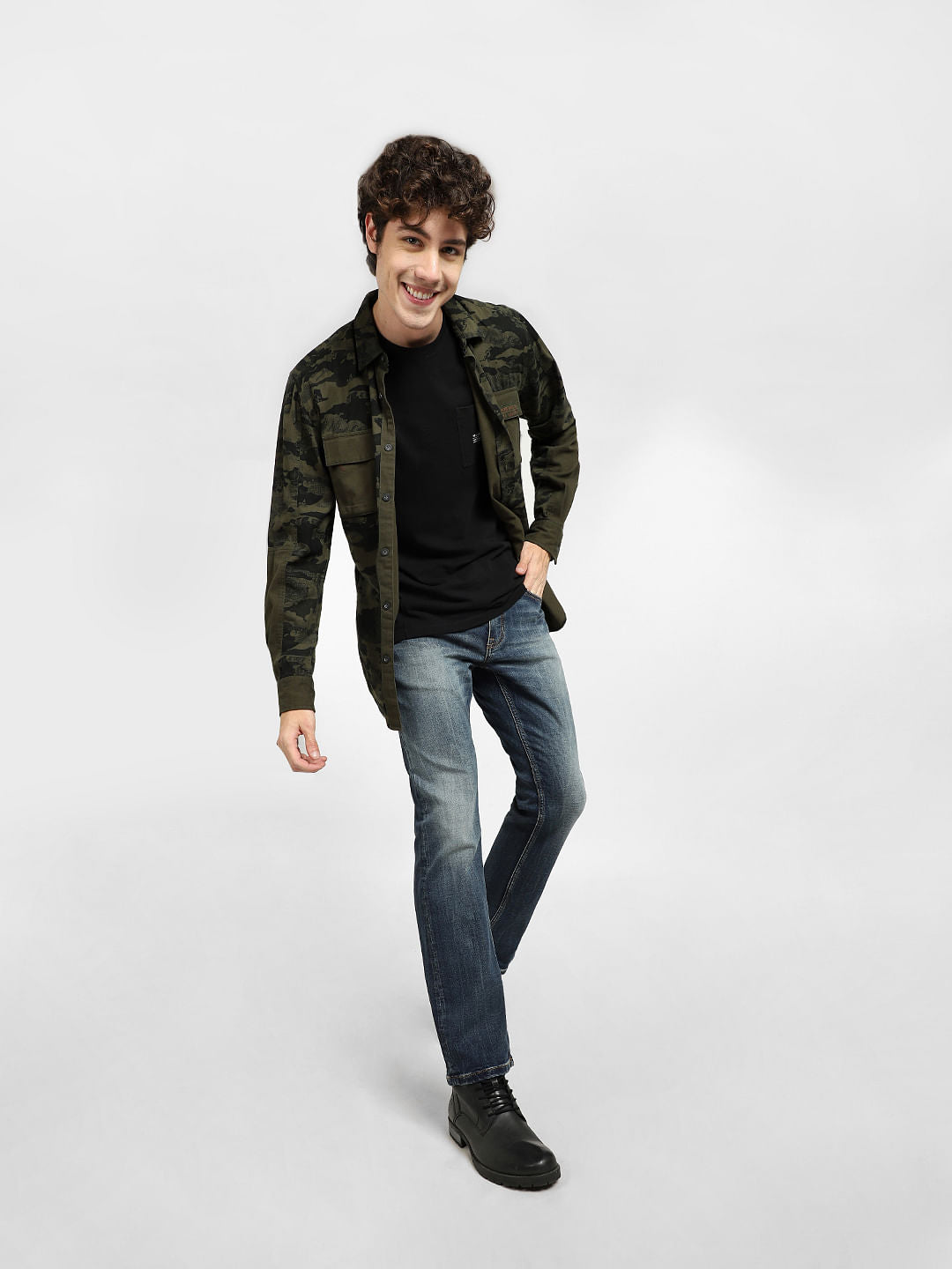 Blue Mid Rise Clark Regular Jeans - 28/30