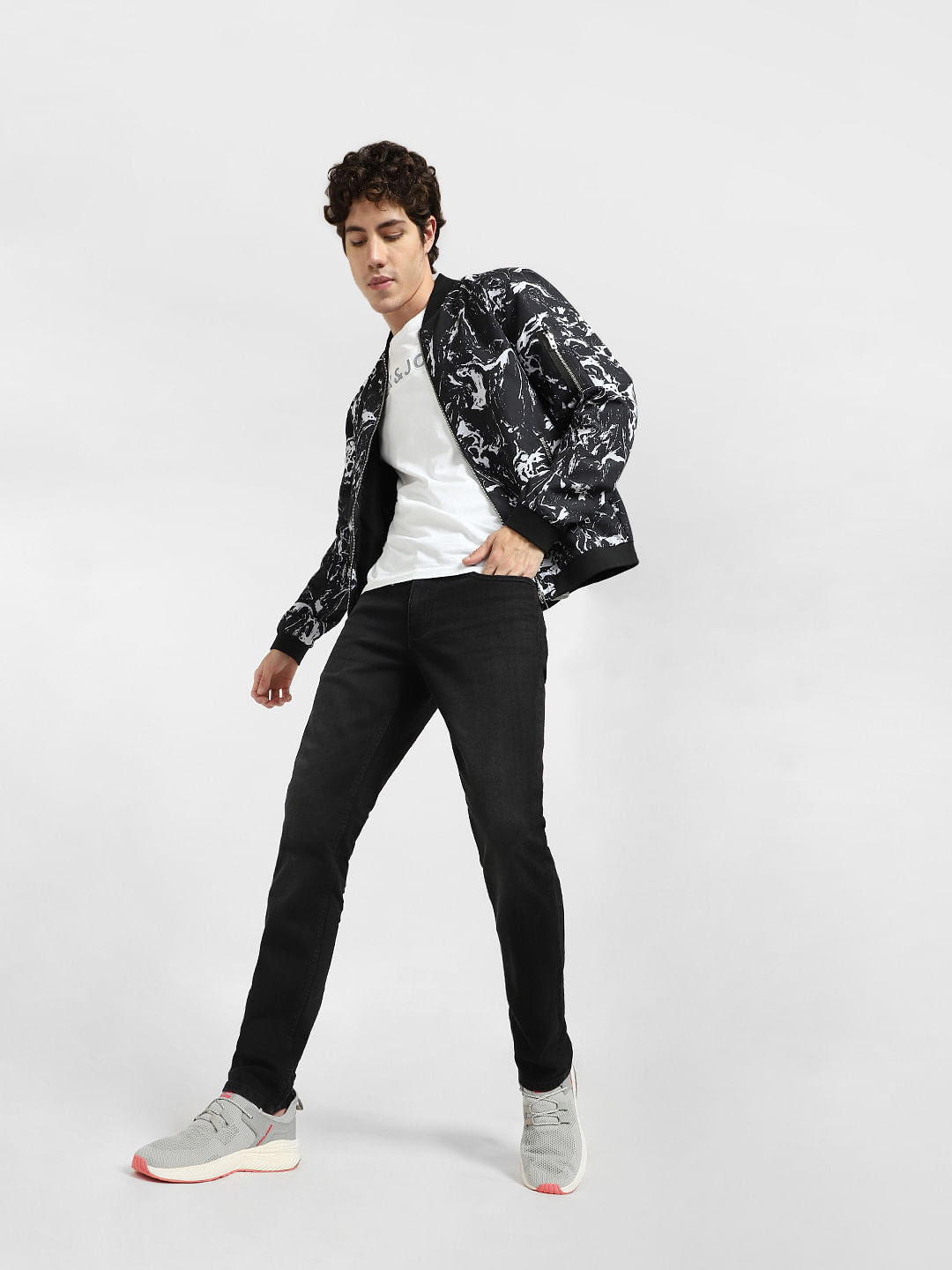 Black Low Rise Glenn Slim Fit Jeans - 28/30