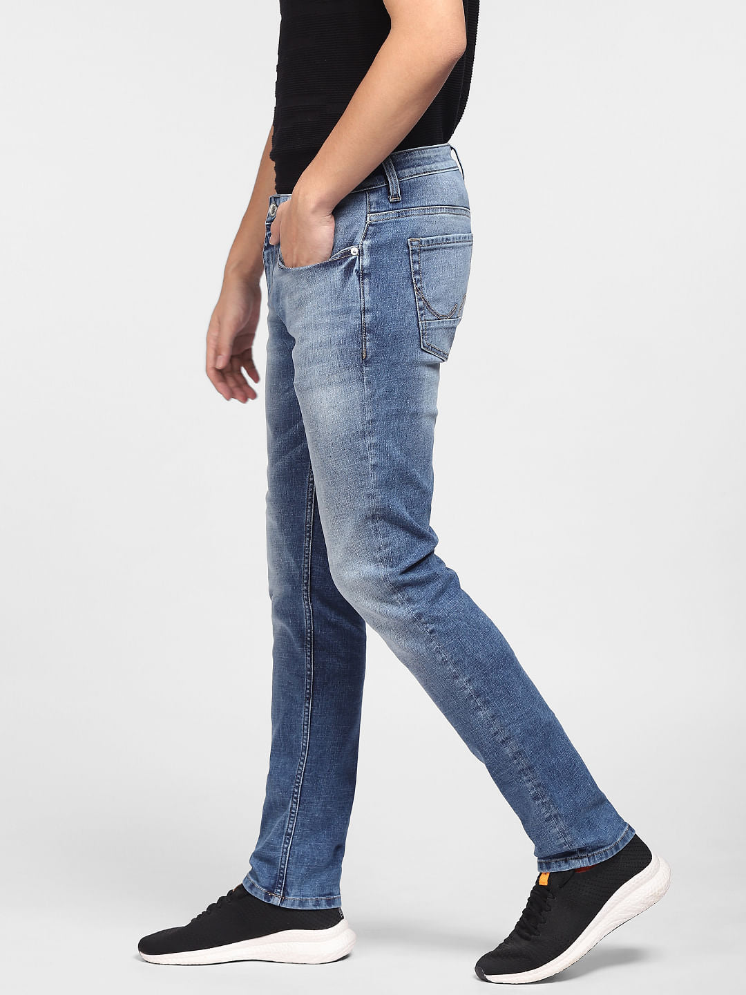 Blue Low Rise Ben Skinny Fit Jeans