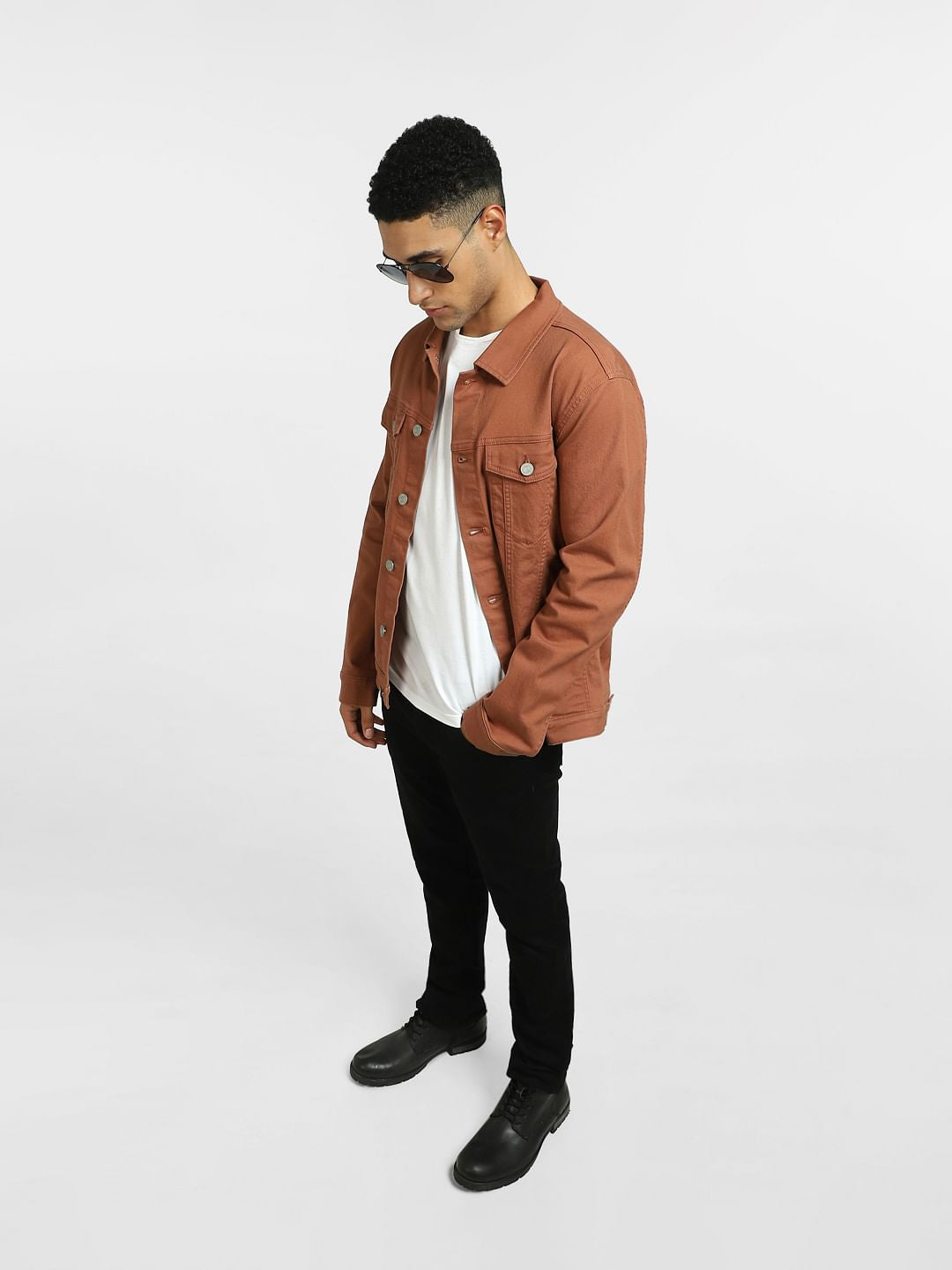 Brown Denim Jacket - S