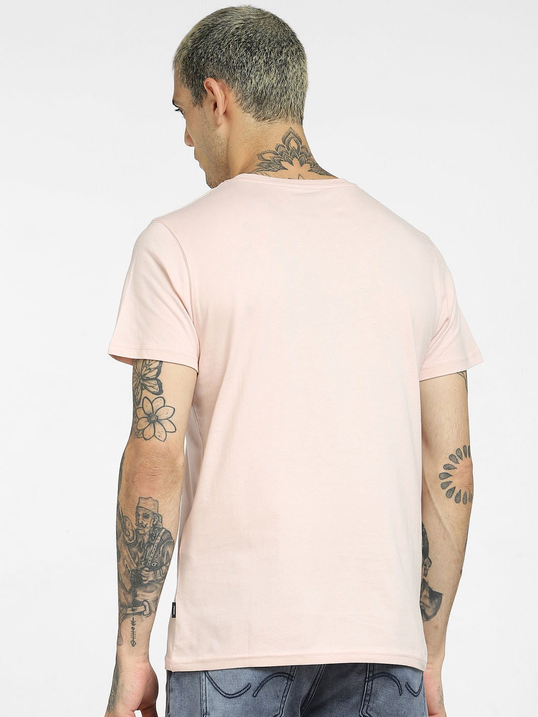 Pink Graphic Print Crew Neck T-shirt