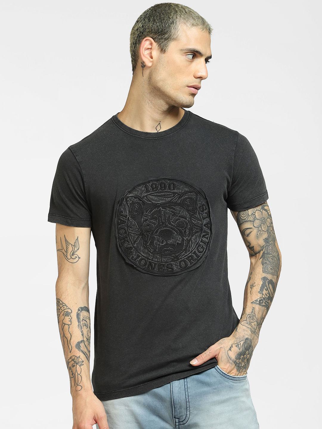 Dark Grey Crew Neck T-shirt