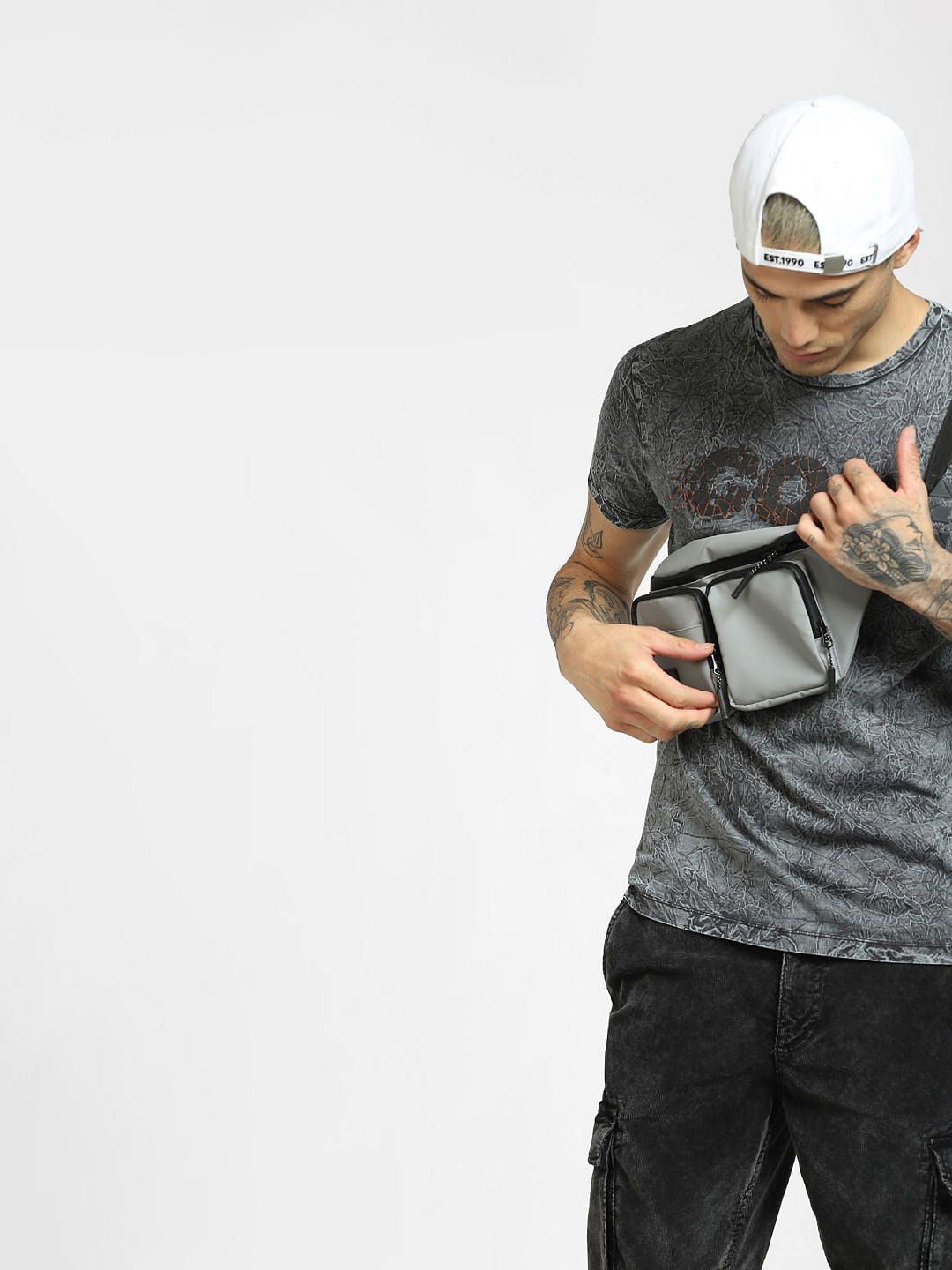 Black All Over Print T-shirt - S