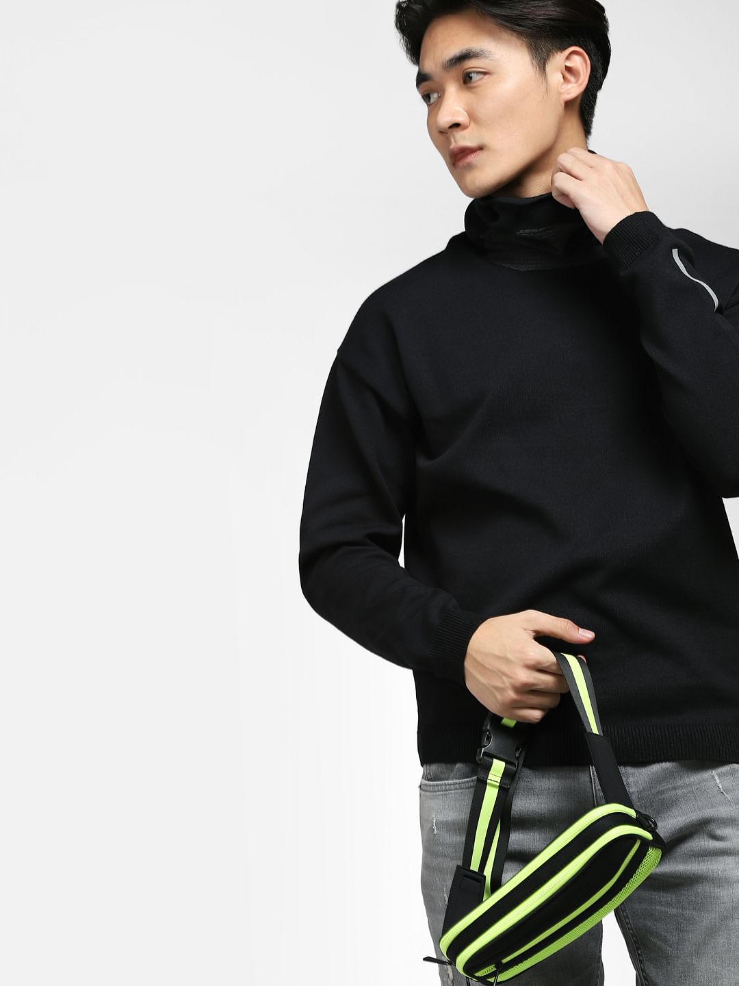 Black High Neck Pullover