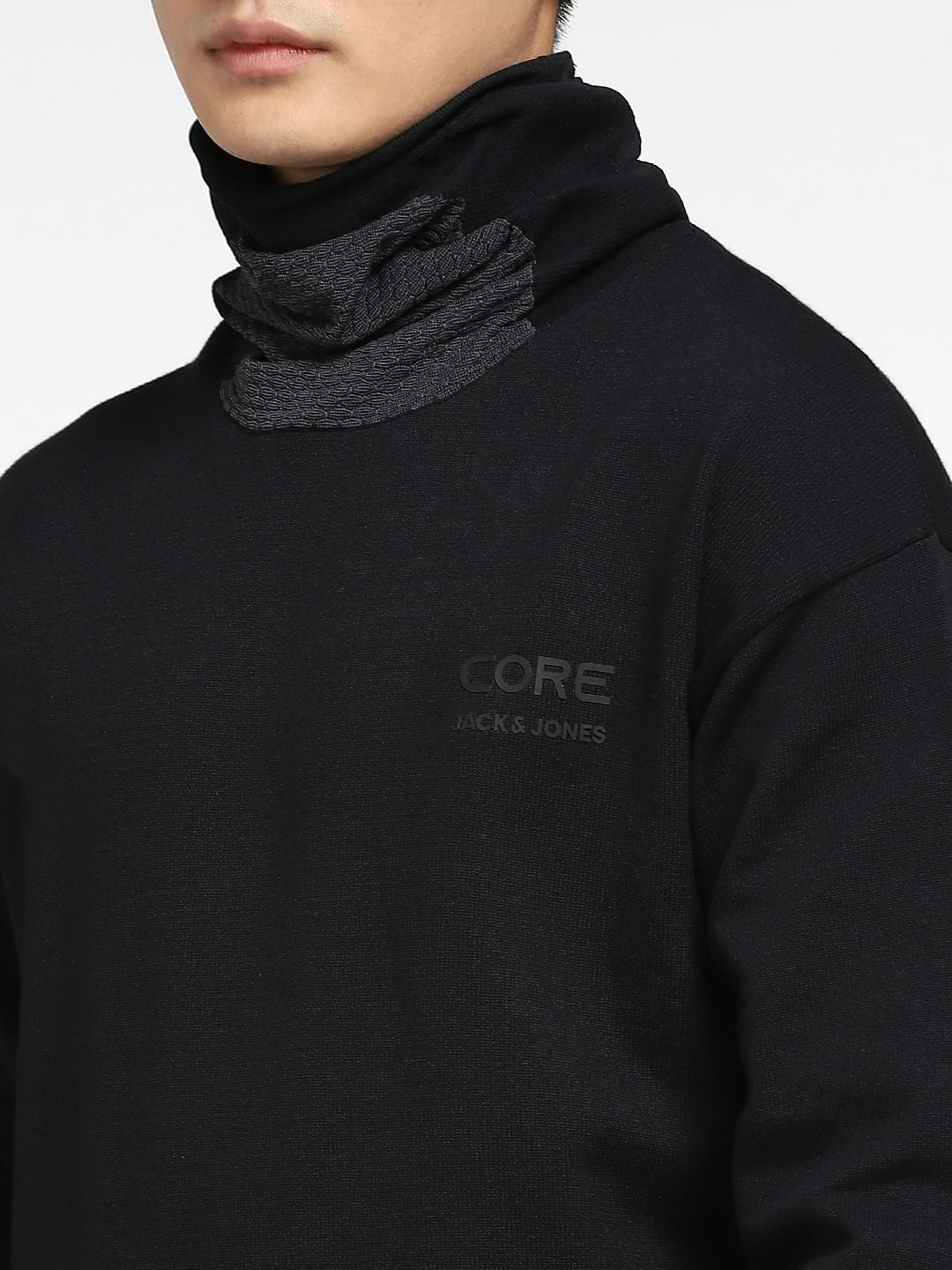 Black High Neck Pullover