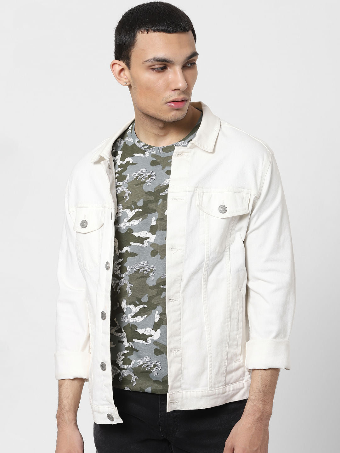 Green Abstract Crew Neck T-shirt