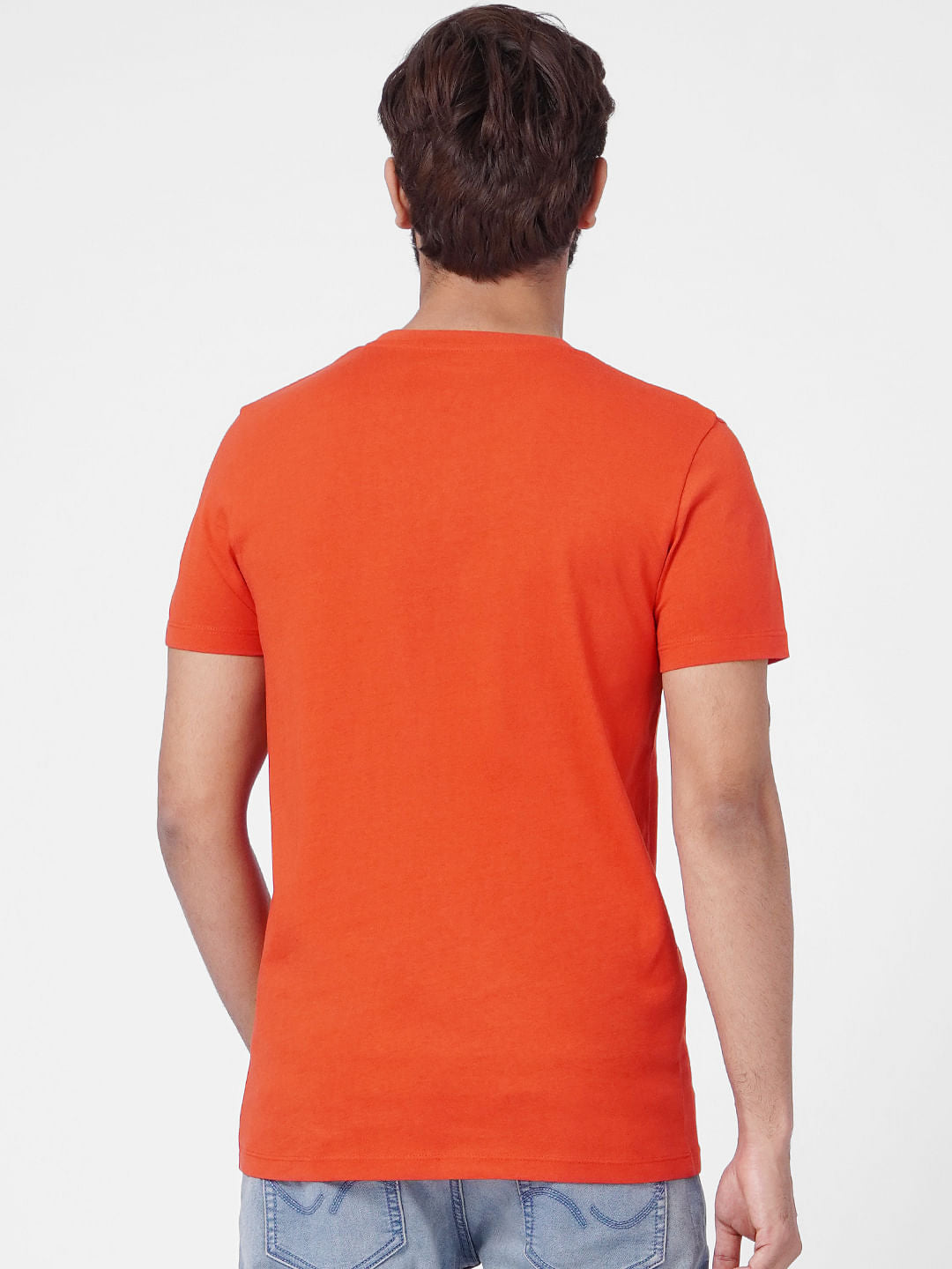 Red Graphic Print Crew Neck T-shirt