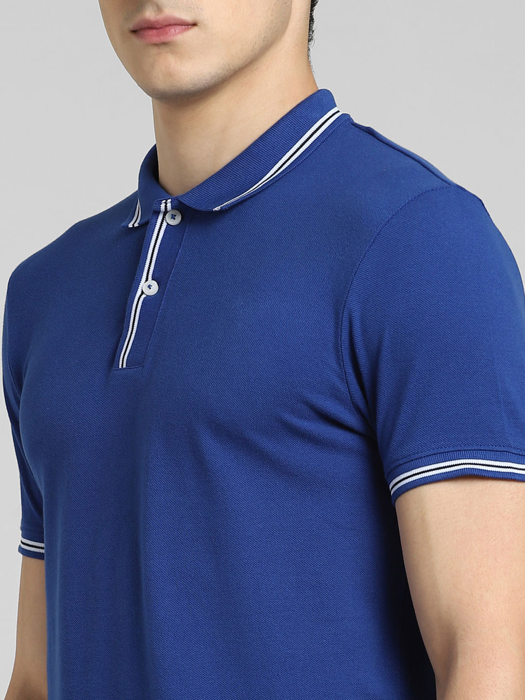 Blue  Polo Neck T-shirt