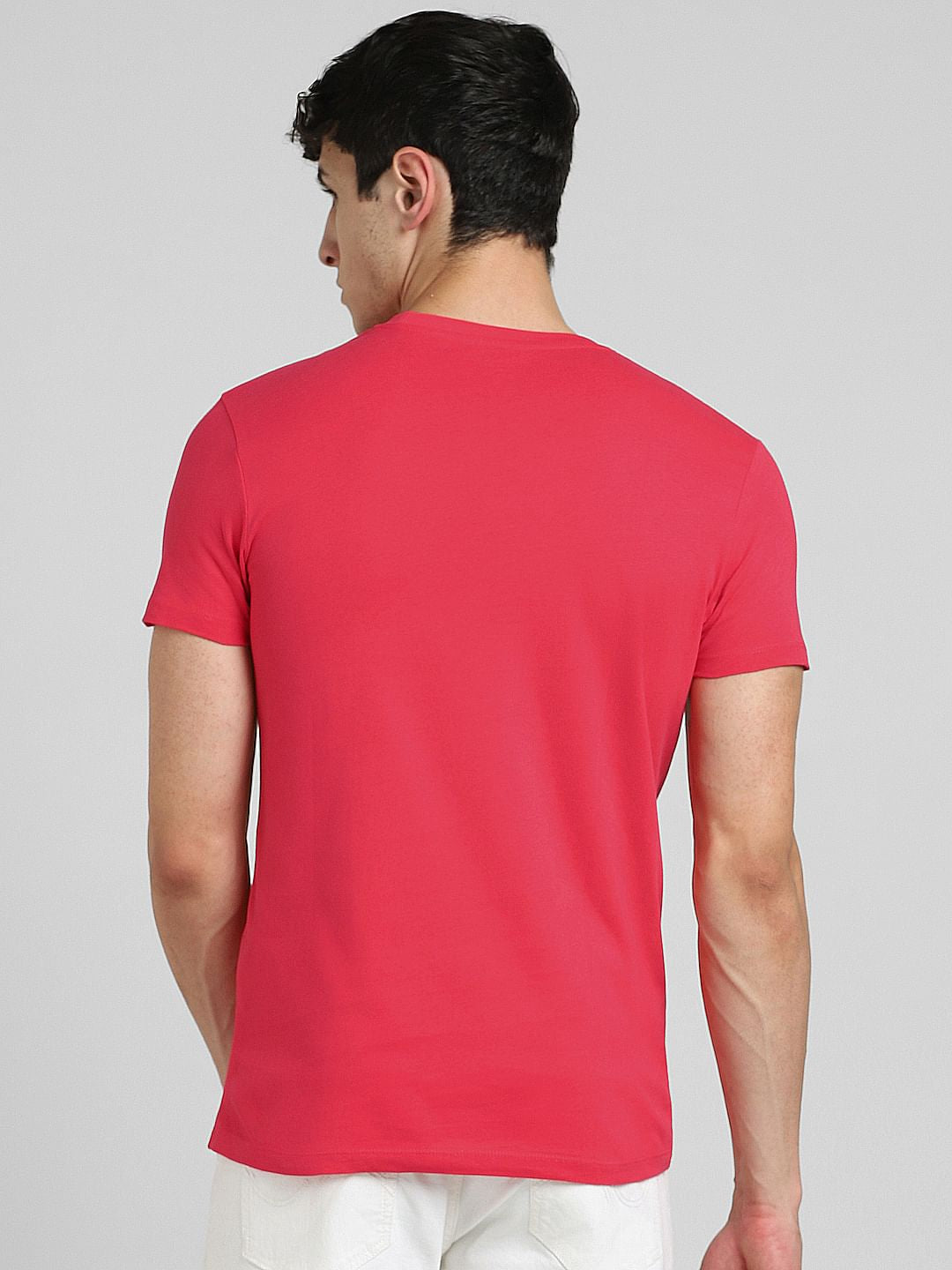 Pink Graphic Print Crew Neck T-shirt