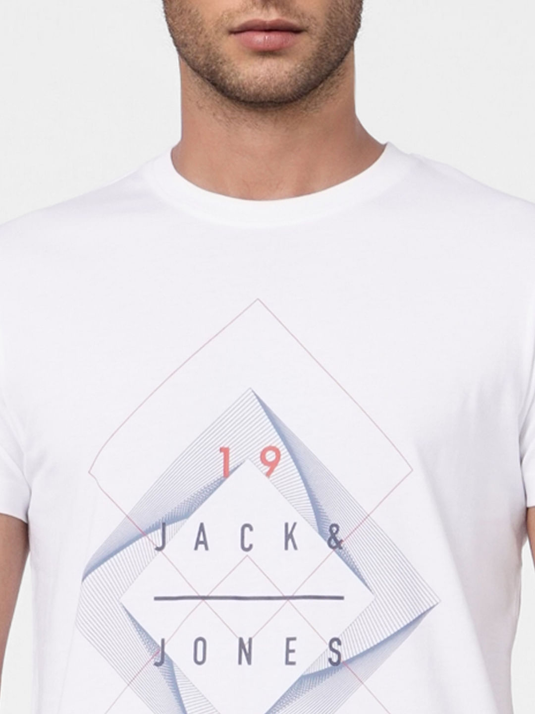 White Graphic Print Crew Neck T-shirt