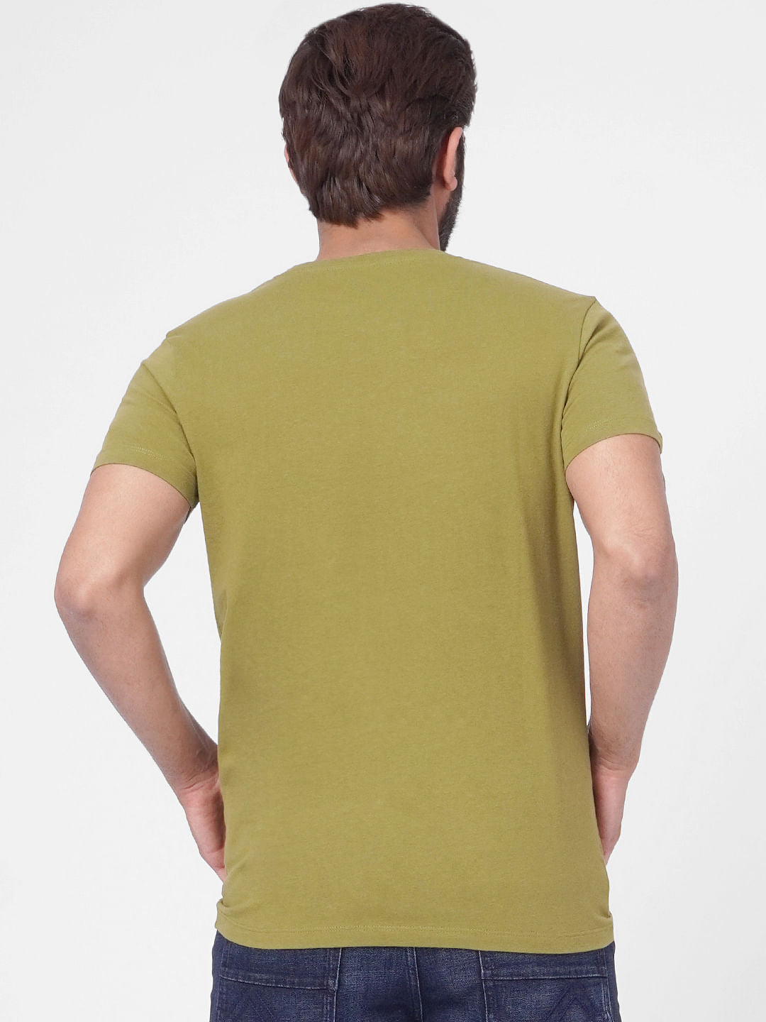 Green Graphic Print Crew Neck T-shirt