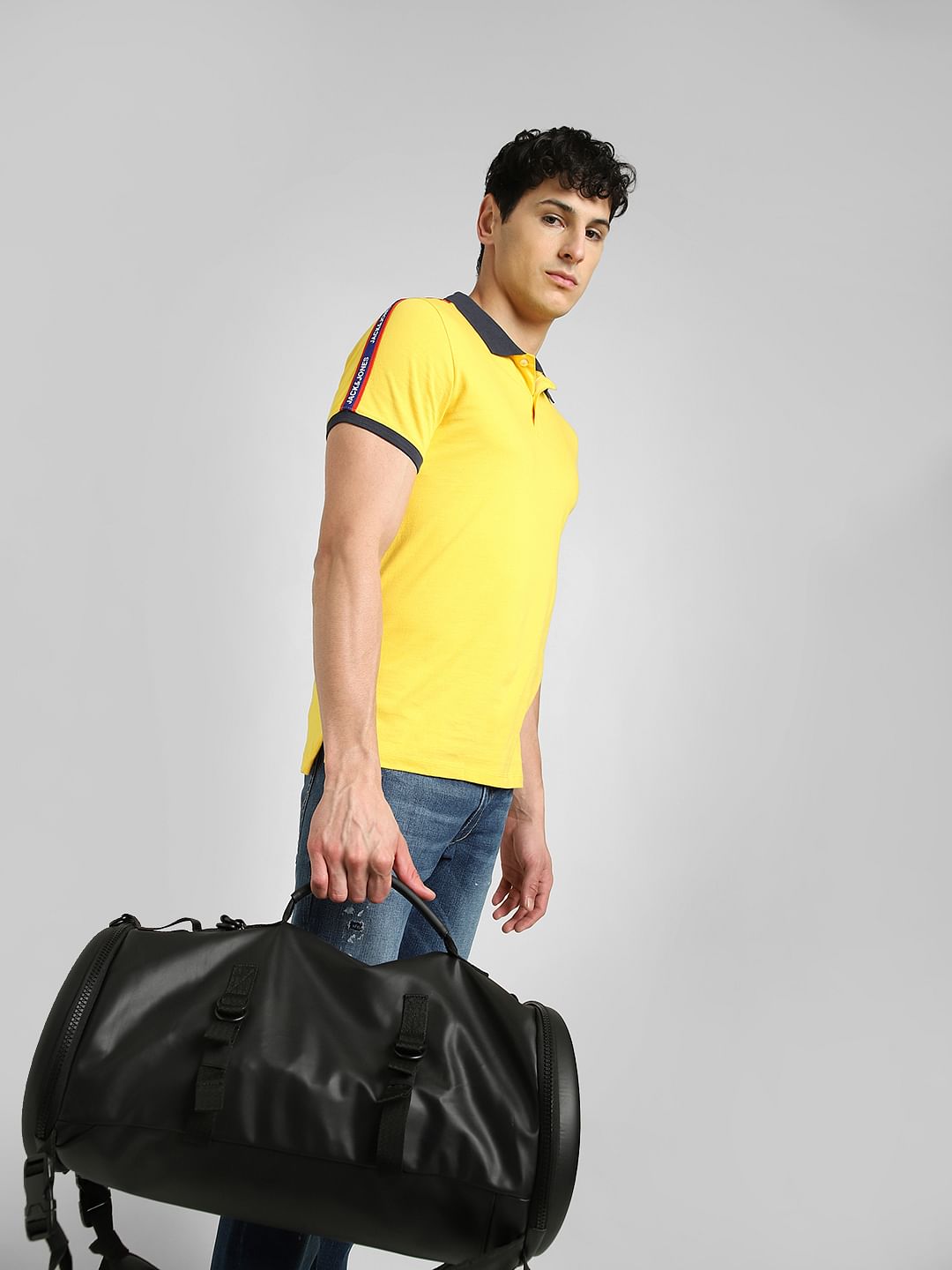 Yellow Polo Neck T-shirt - S