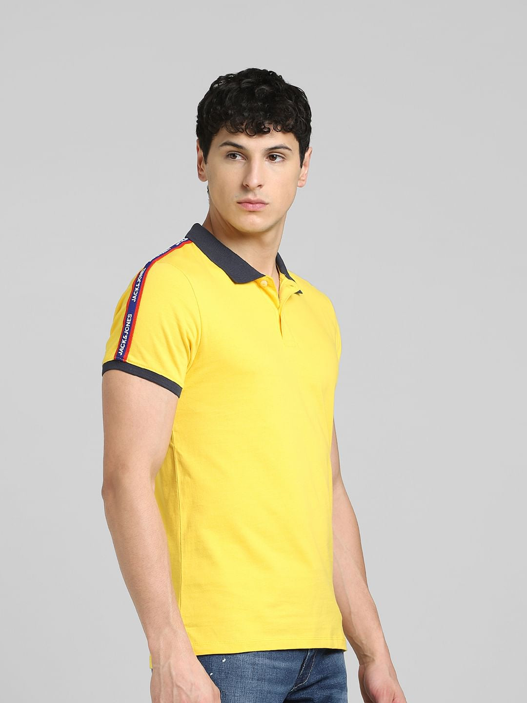 Yellow Polo Neck T-shirt