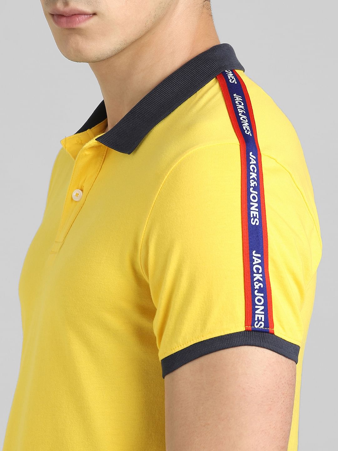 Yellow Polo Neck T-shirt