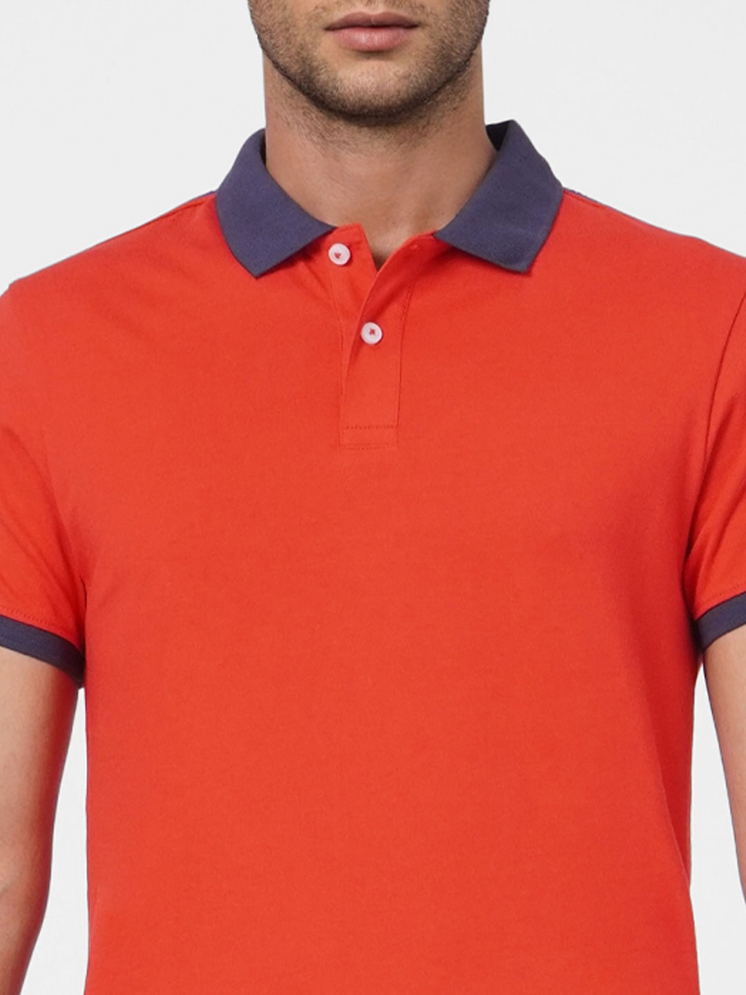 Red Polo Neck T-shirt