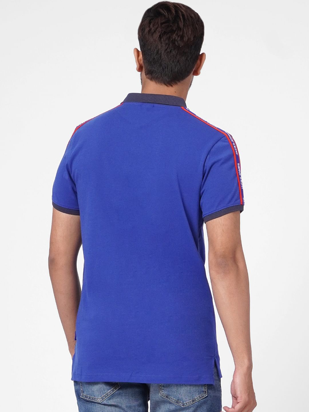 Blue Polo Neck T-shirt