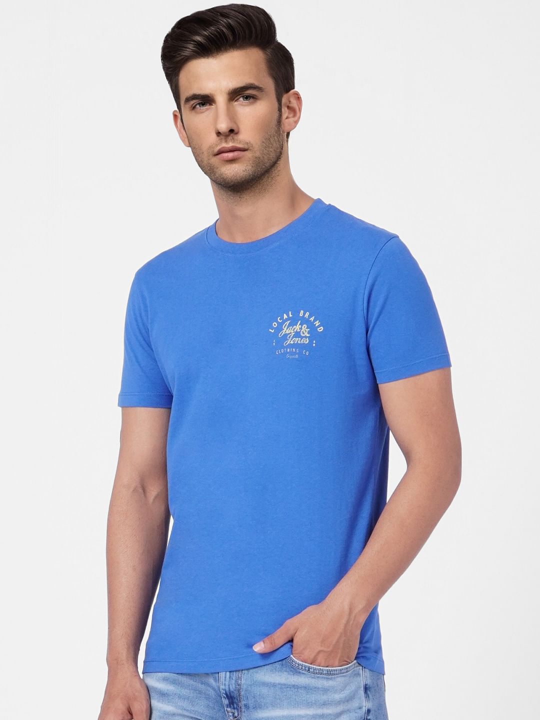 Blue Crew Neck T-shirt