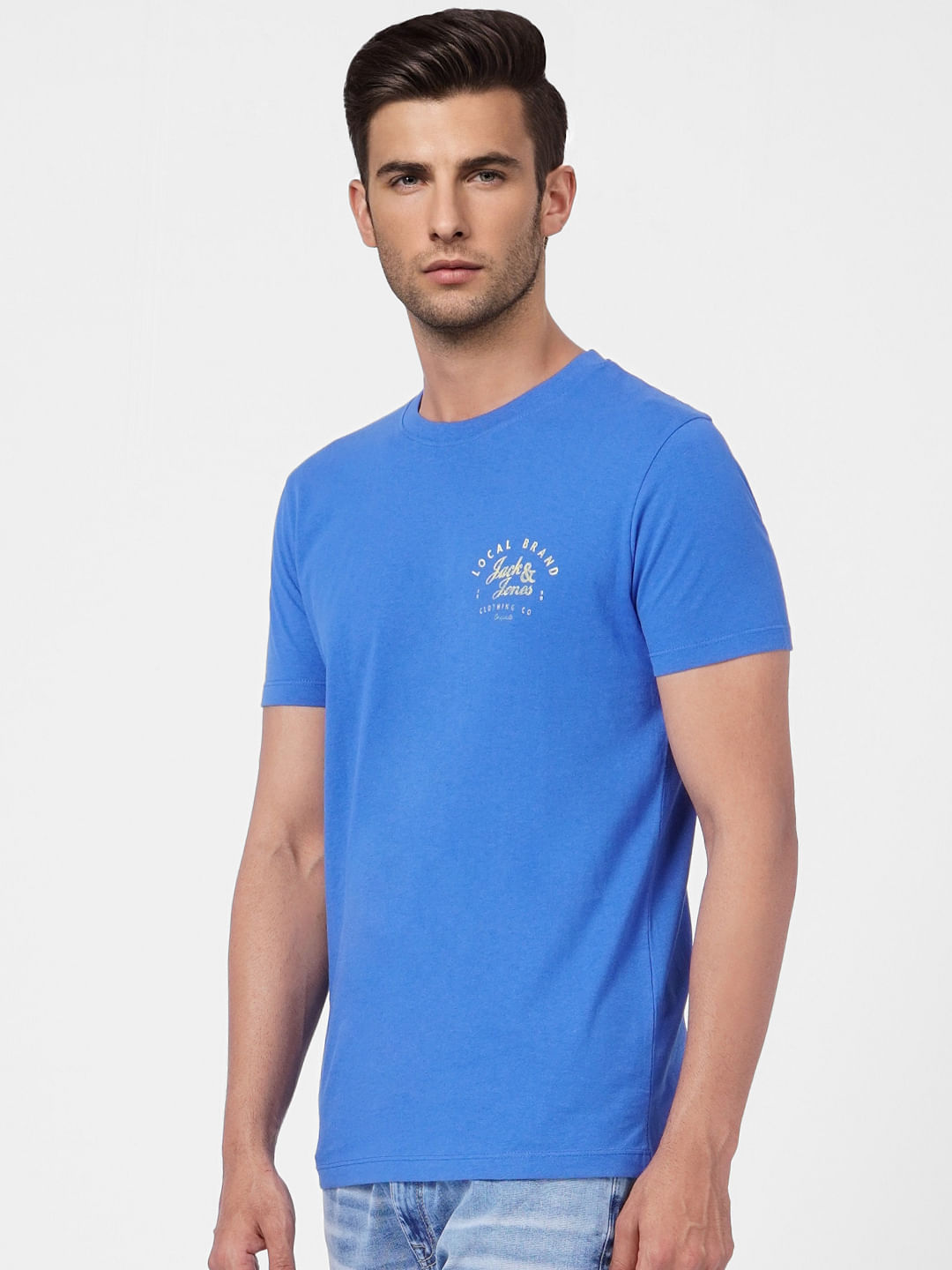 Blue Crew Neck T-shirt