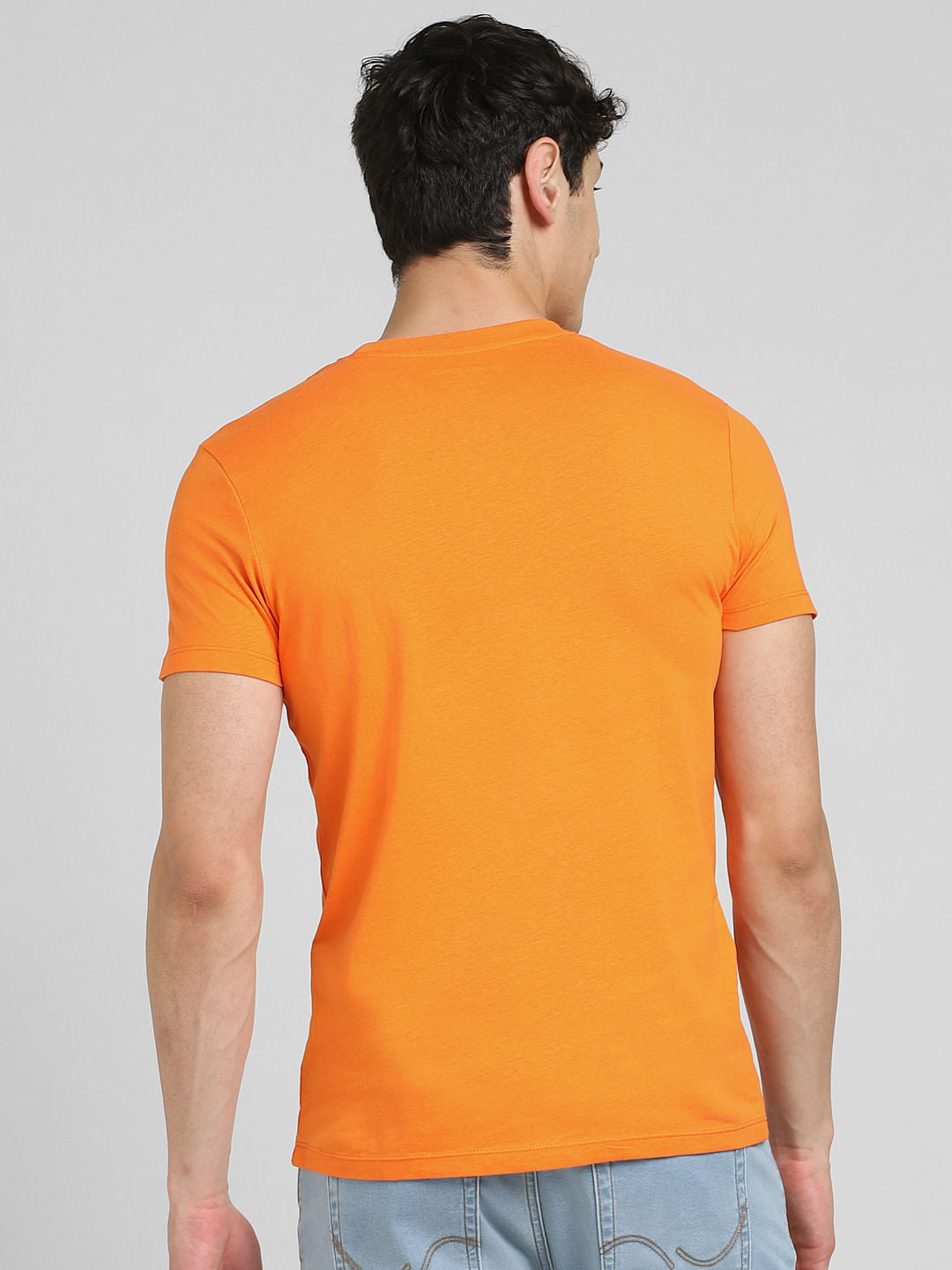 Orange Crew Neck T-shirt