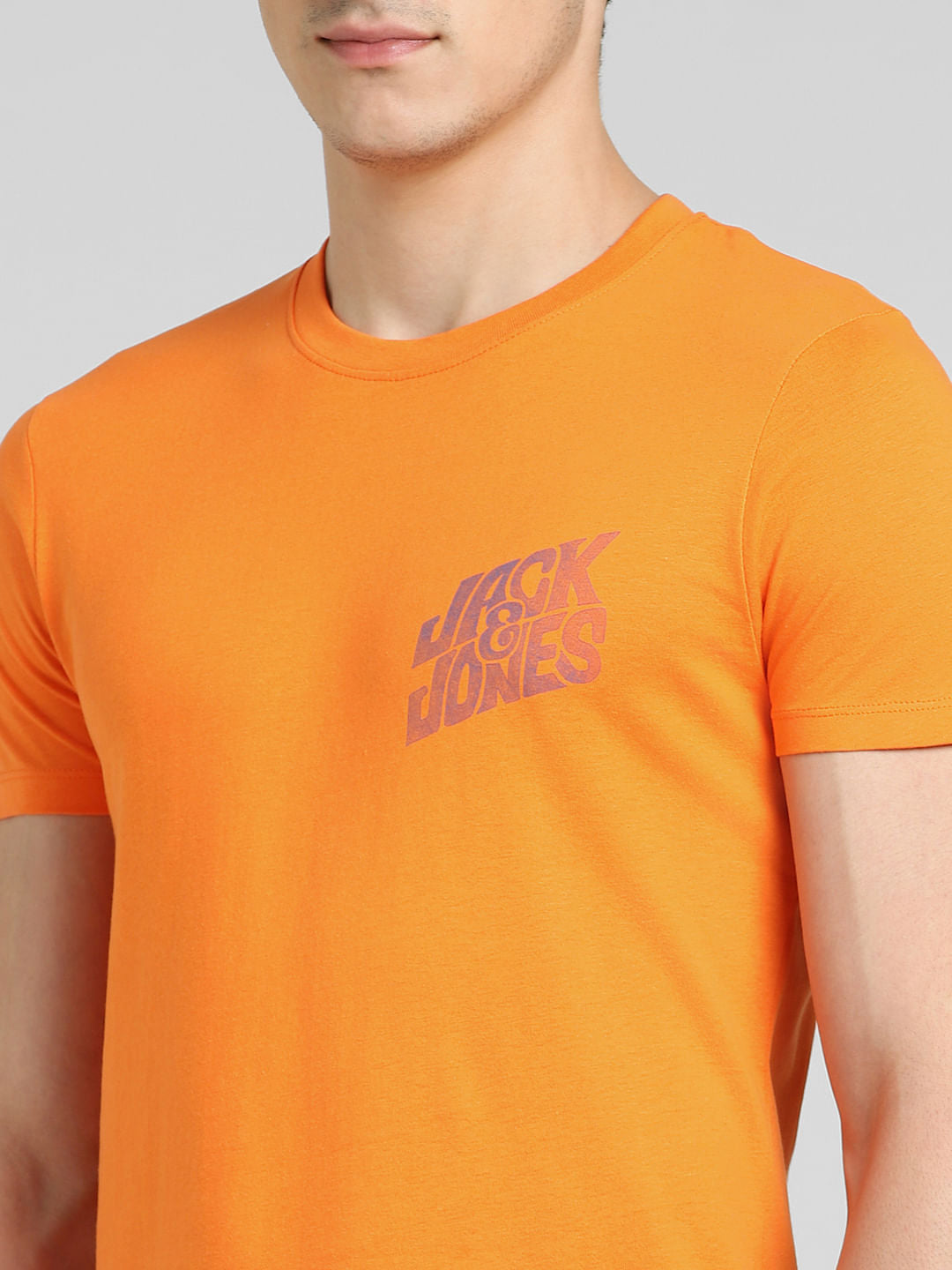 Orange Crew Neck T-shirt