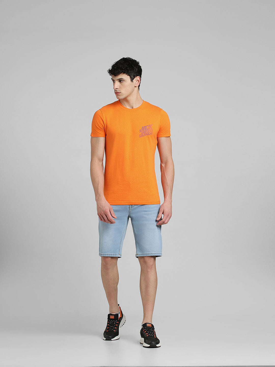 Orange Crew Neck T-shirt