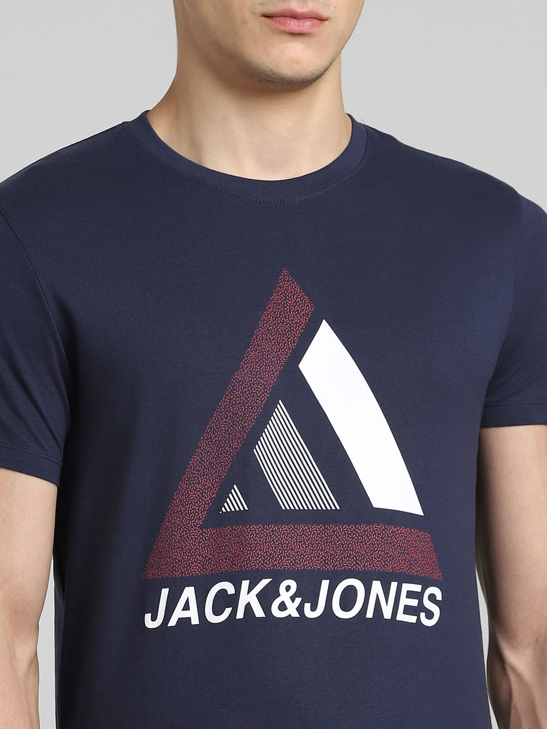 Blue Graphic Print Crew Neck T-shirt