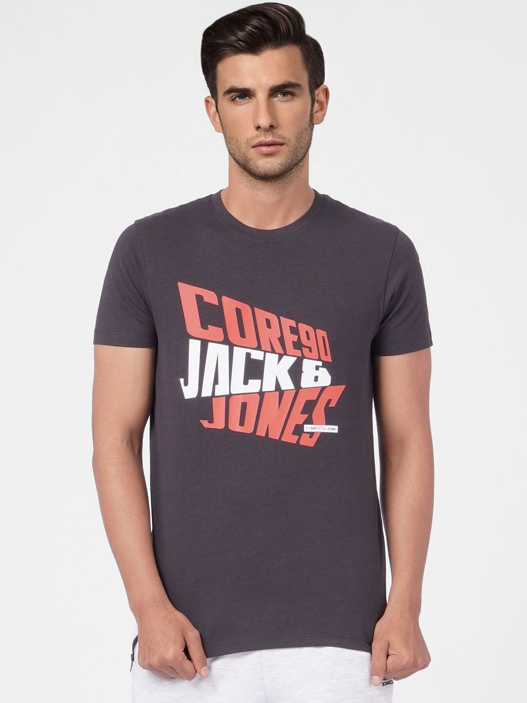 Black Graphic Print Crew Neck T-shirt