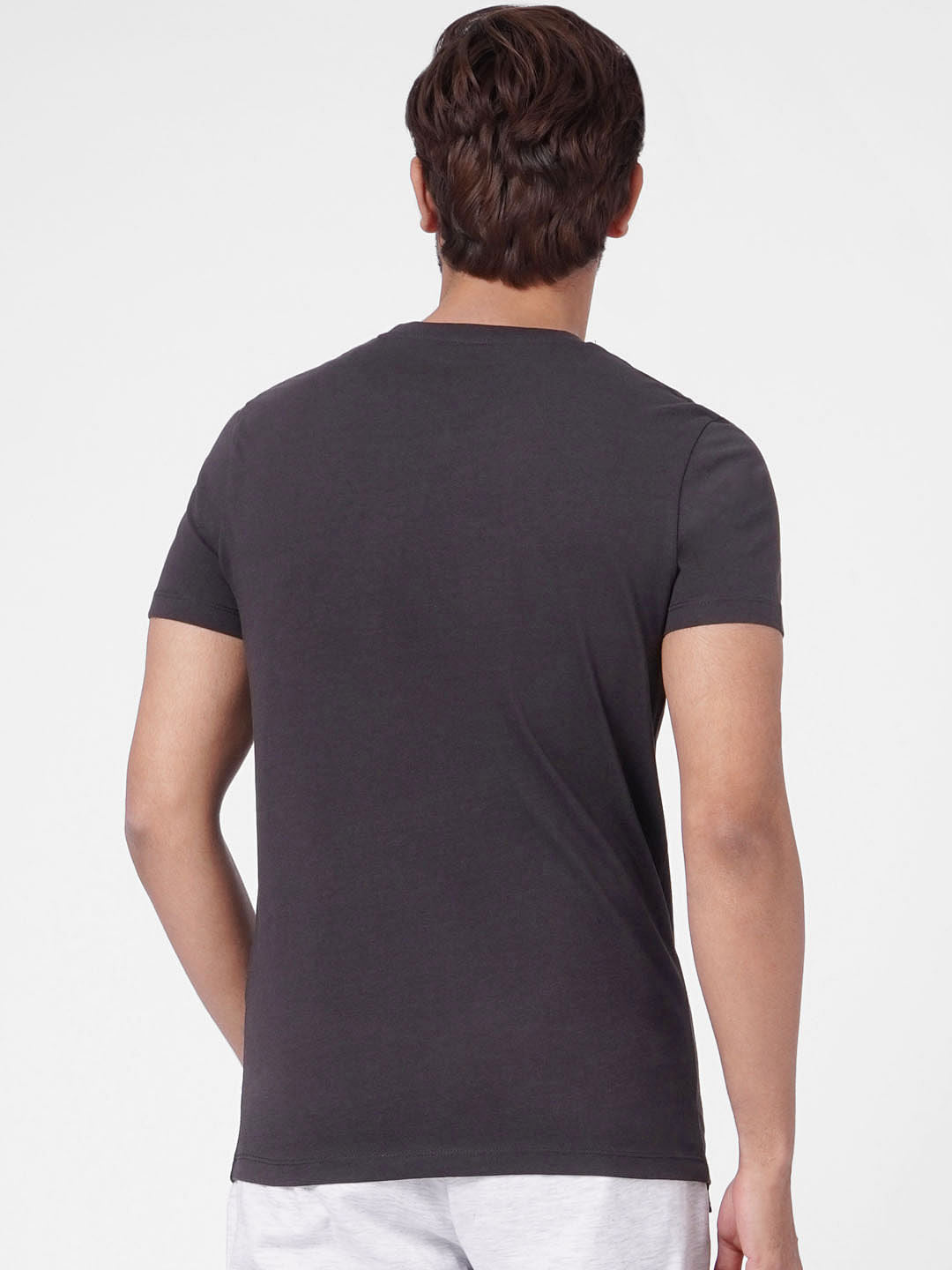Black Graphic Print Crew Neck T-shirt