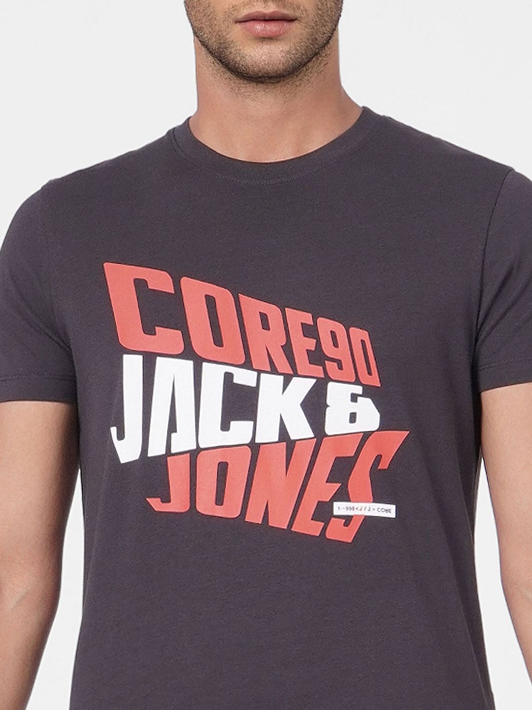 Black Graphic Print Crew Neck T-shirt