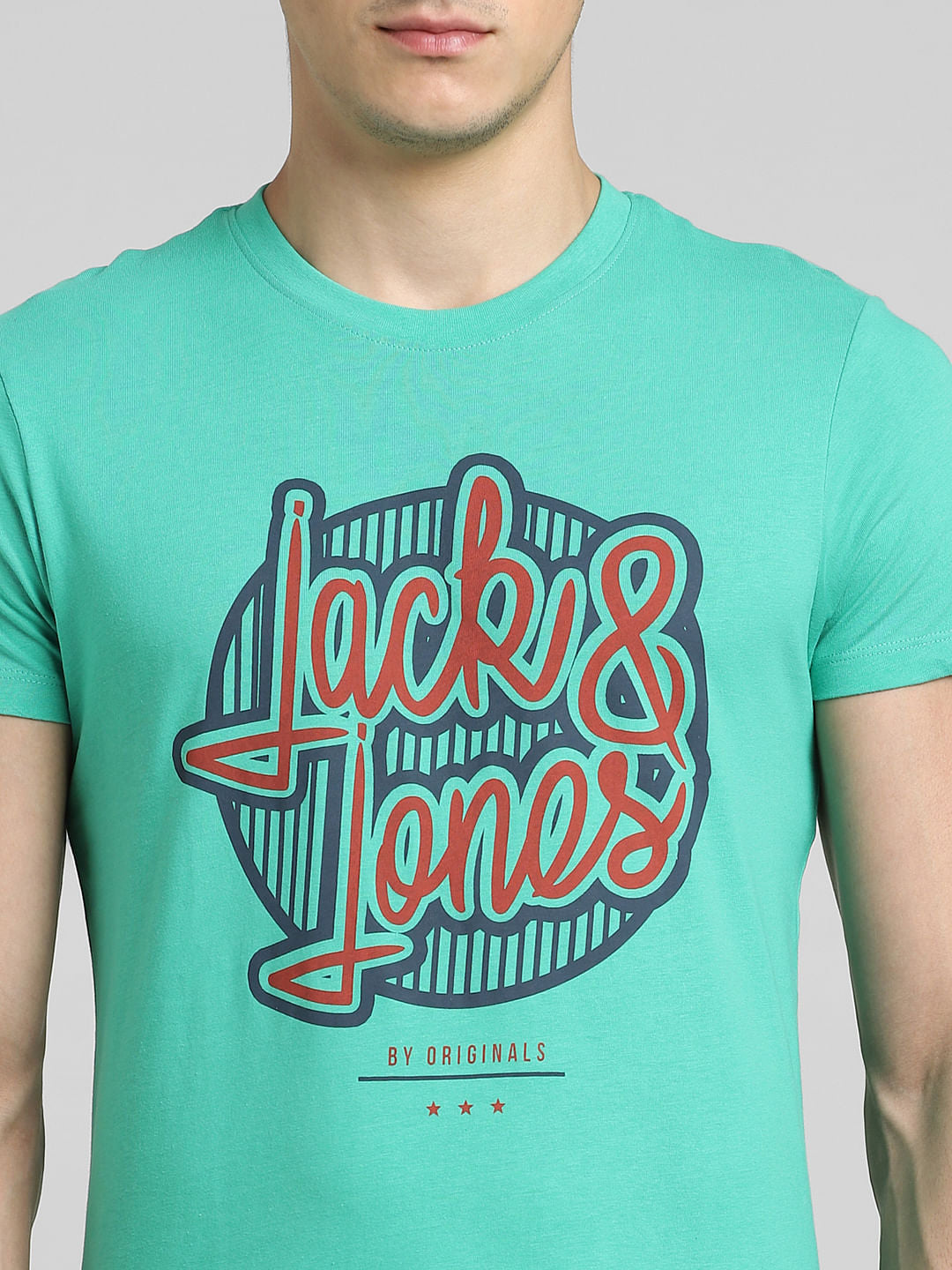 Green Graphic Print Crew Neck T-shirt