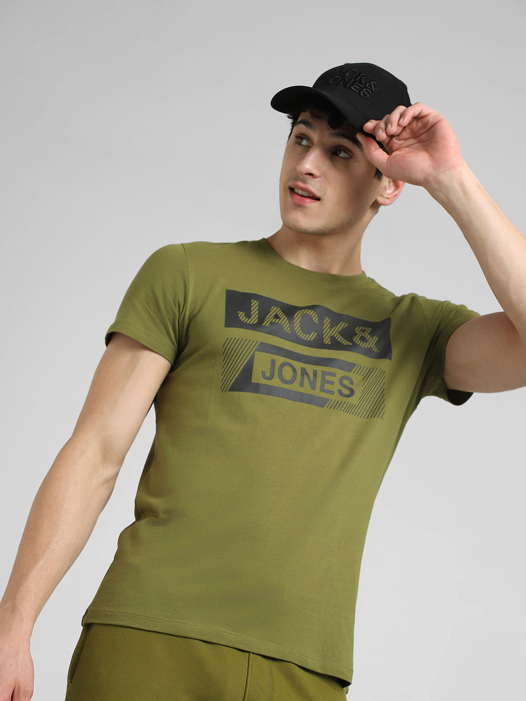 Green Graphic Crew Neck T-shirt - S
