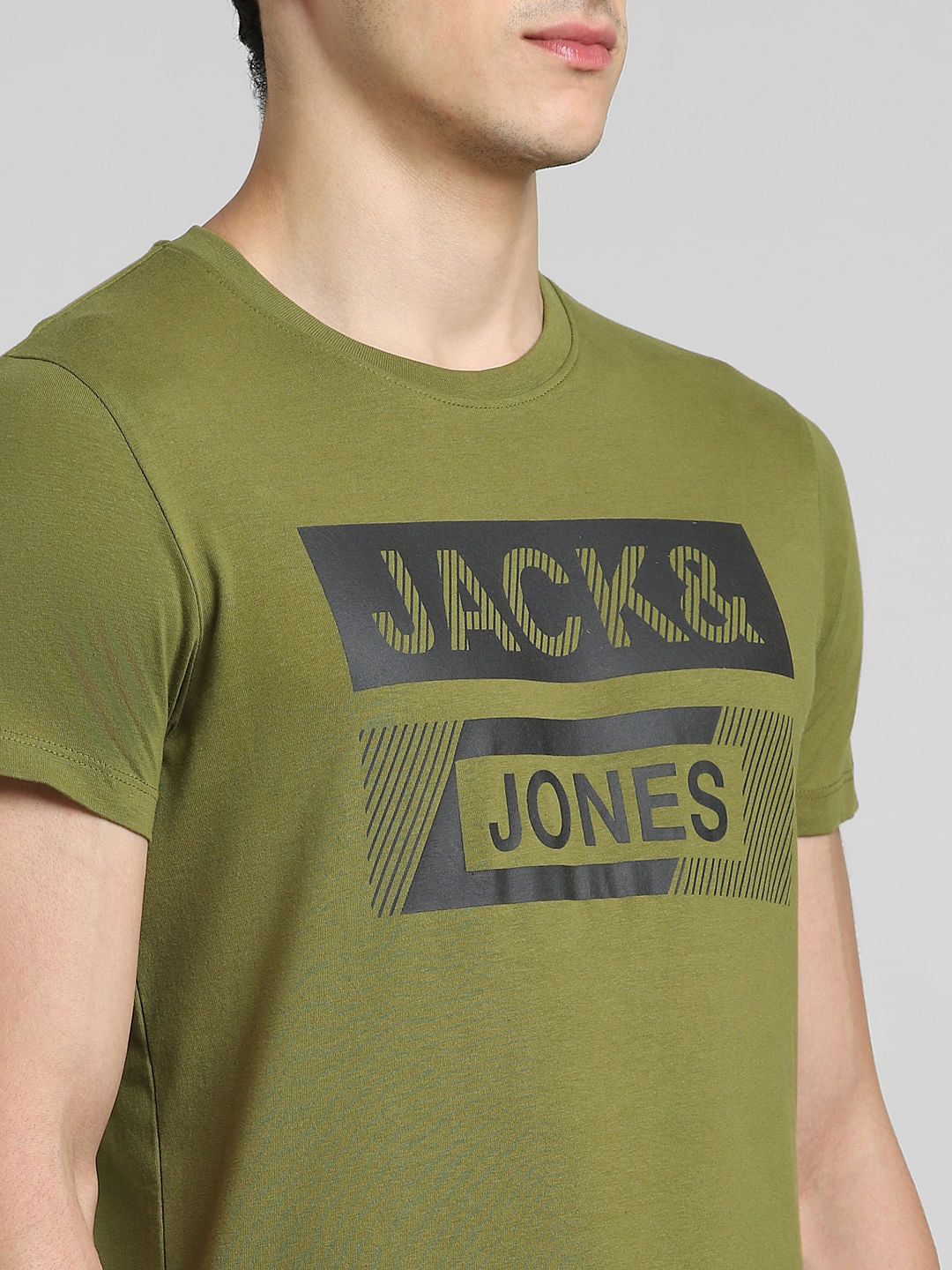 Green Graphic Crew Neck T-shirt
