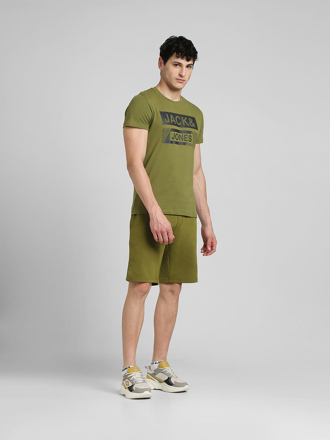 Green Graphic Crew Neck T-shirt