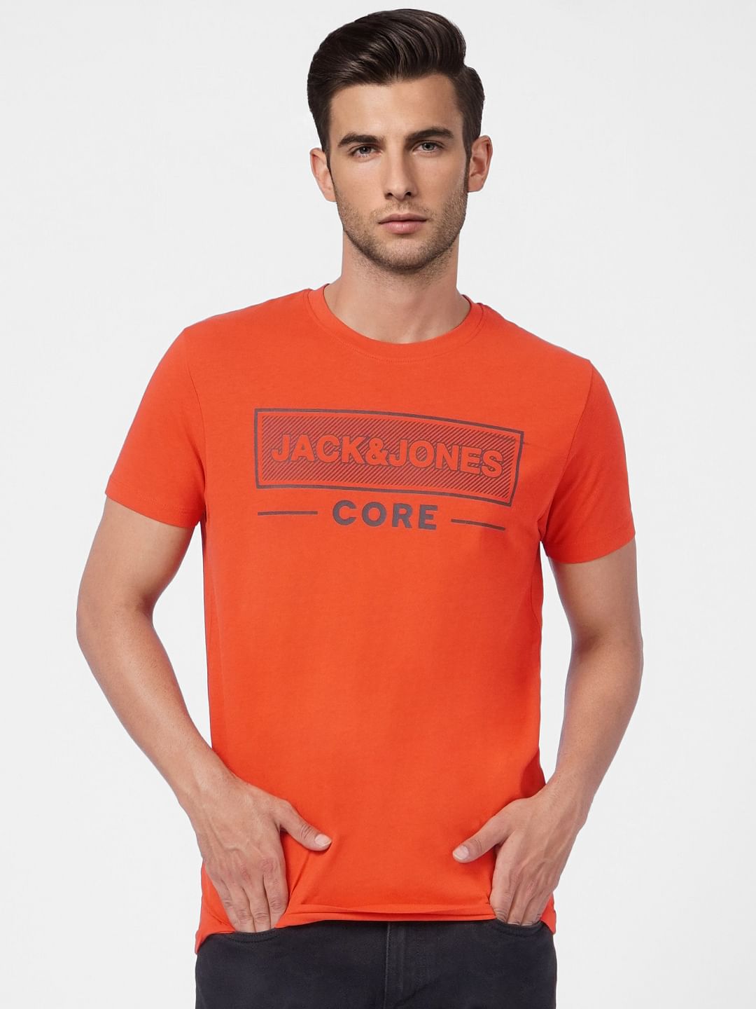 Red Graphic Crew Neck T-shirt