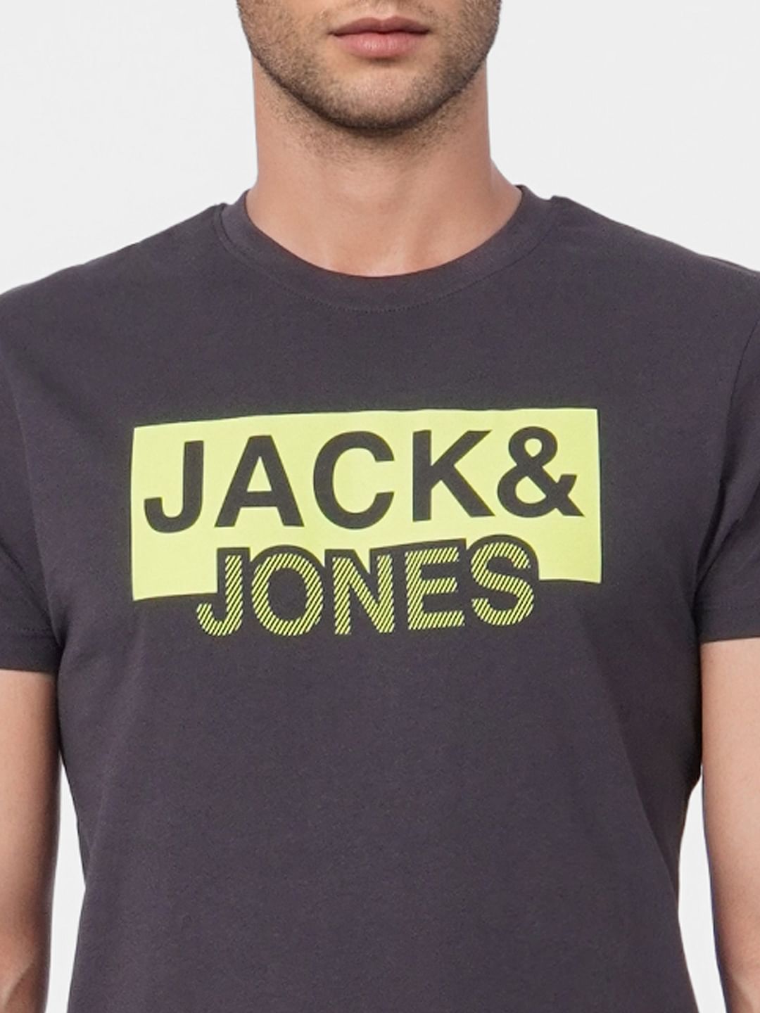 Black Graphic Crew Neck T-shirt