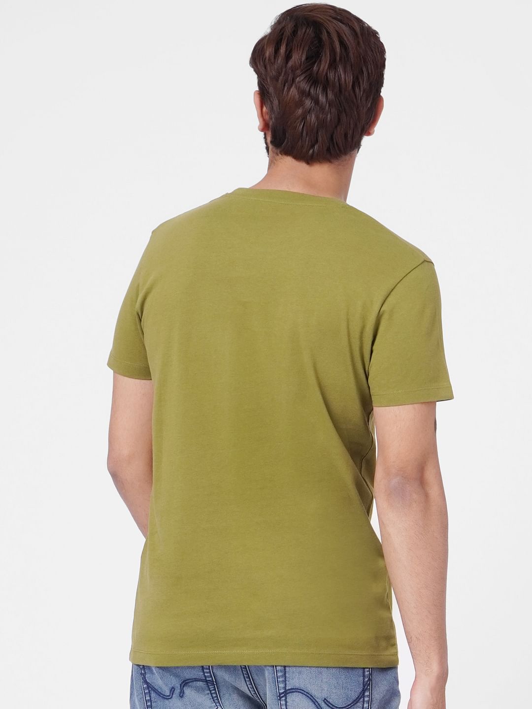 Green Graphic Print Crew Neck T-shirt