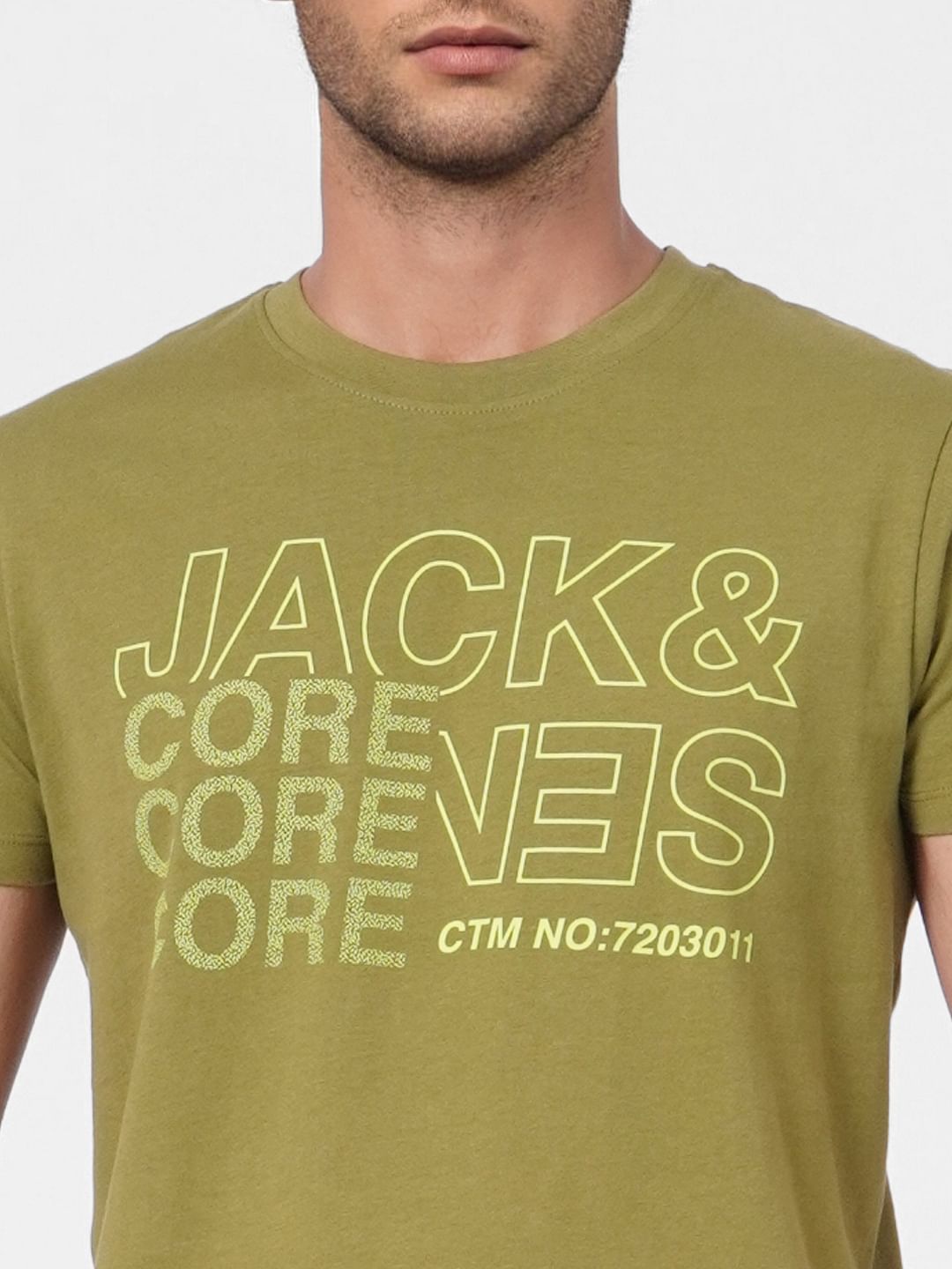 Green Graphic Print Crew Neck T-shirt