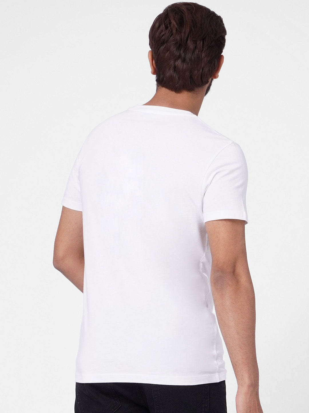 White Graphic Print Crew Neck T-shirt