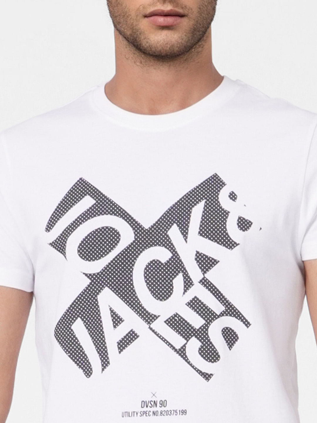 White Graphic Print Crew Neck T-shirt