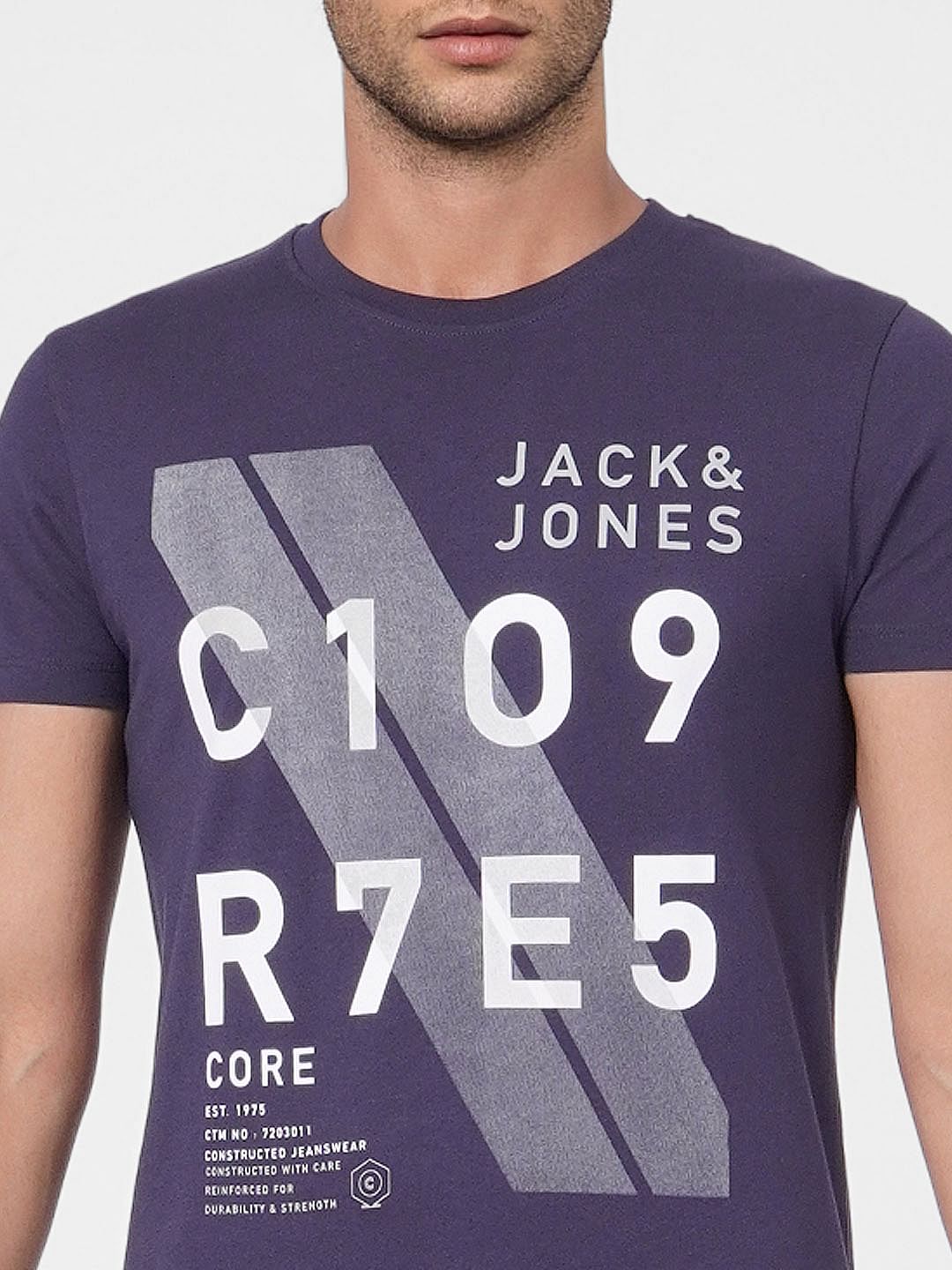 Blue Graphic Print Crew Neck T-shirt
