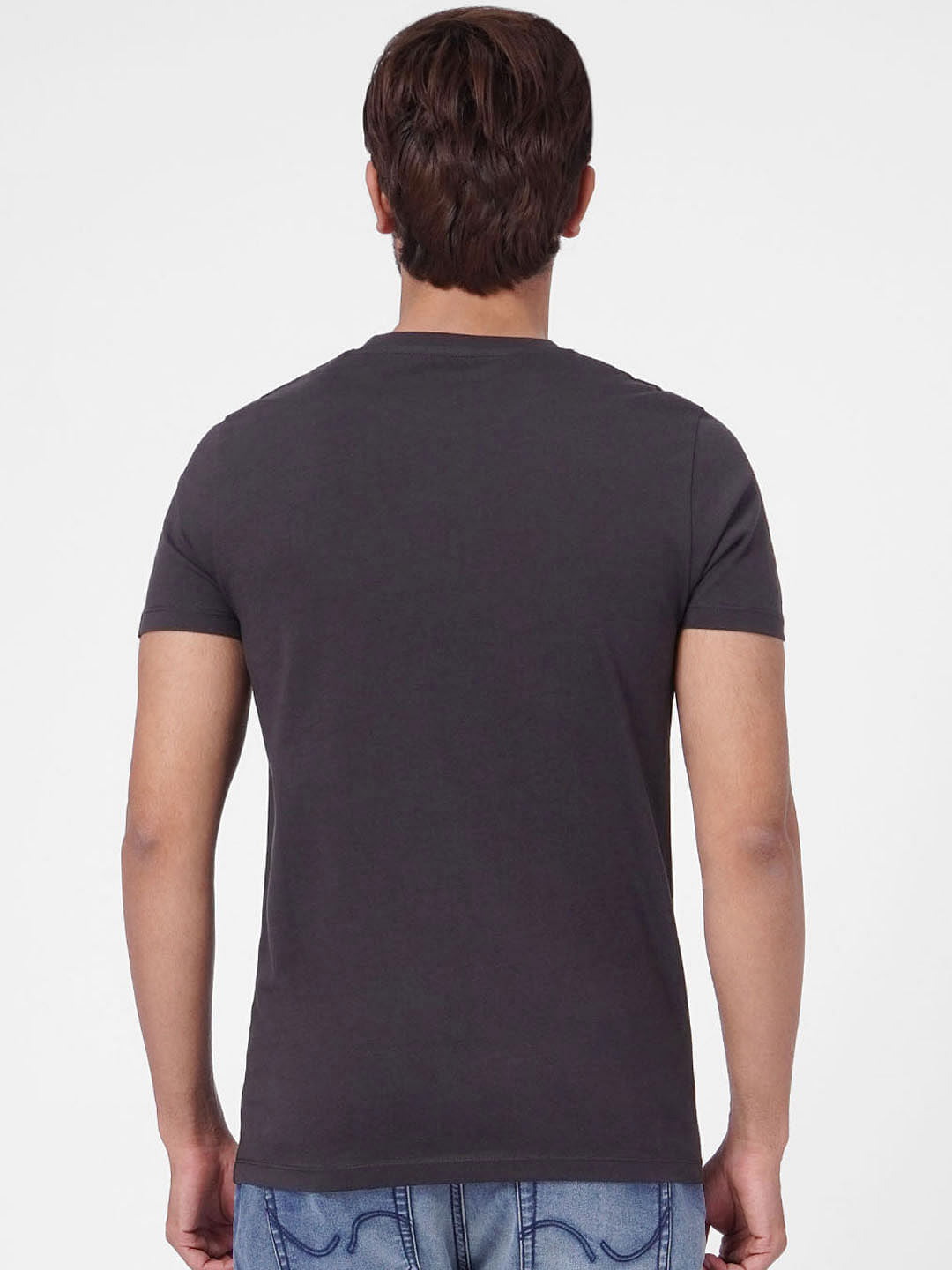 Black Graphic Print Crew Neck T-shirt