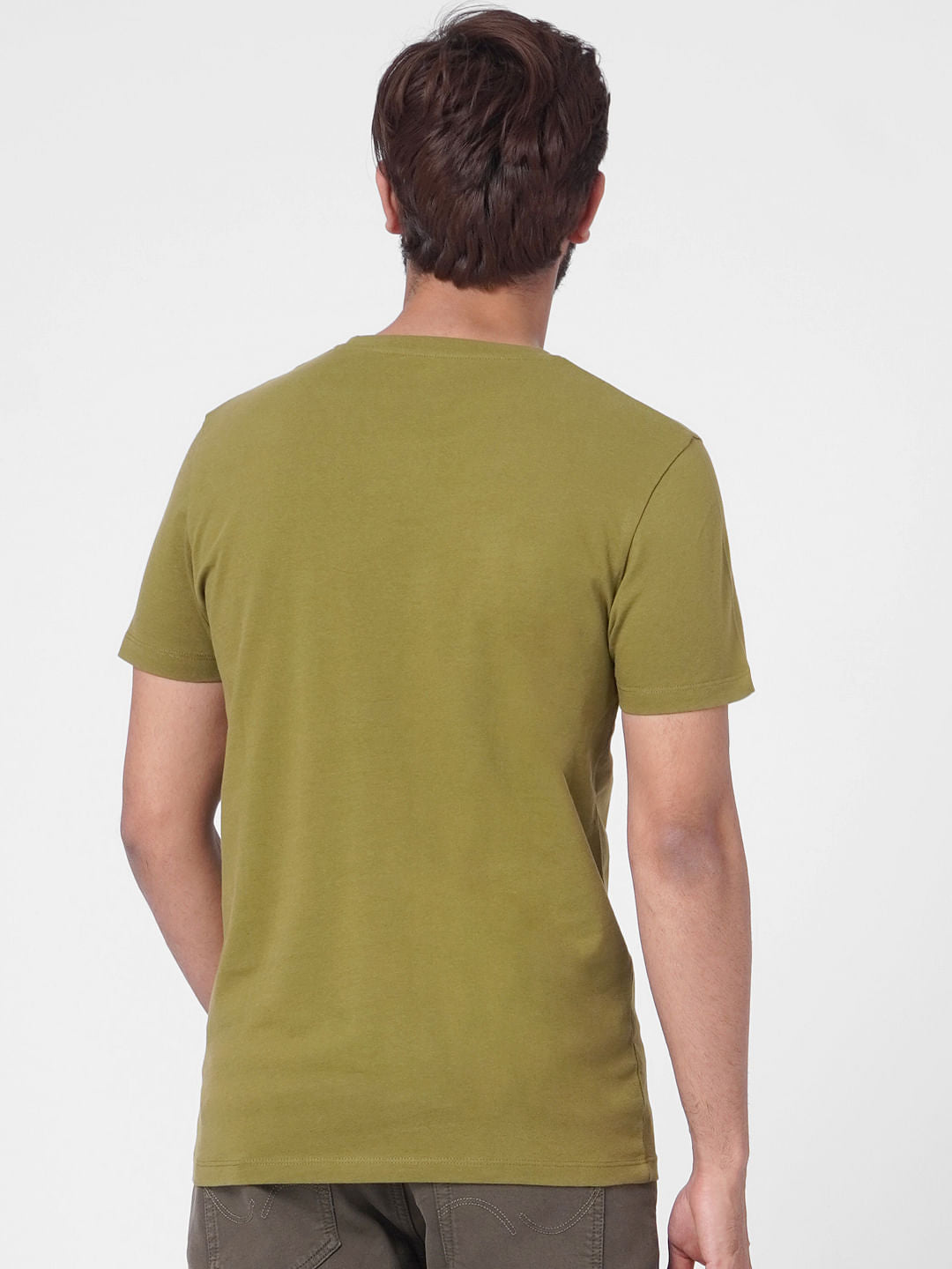 Green Graphic Print Crew Neck T-shirt