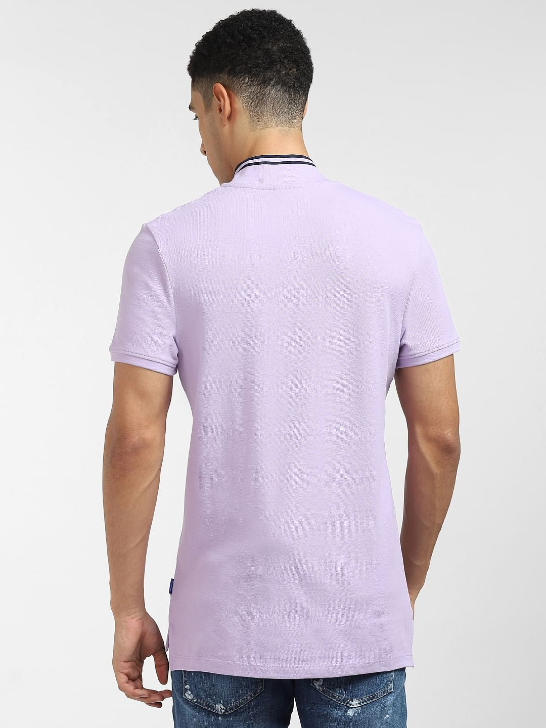 Purple Polo Neck T-shirt