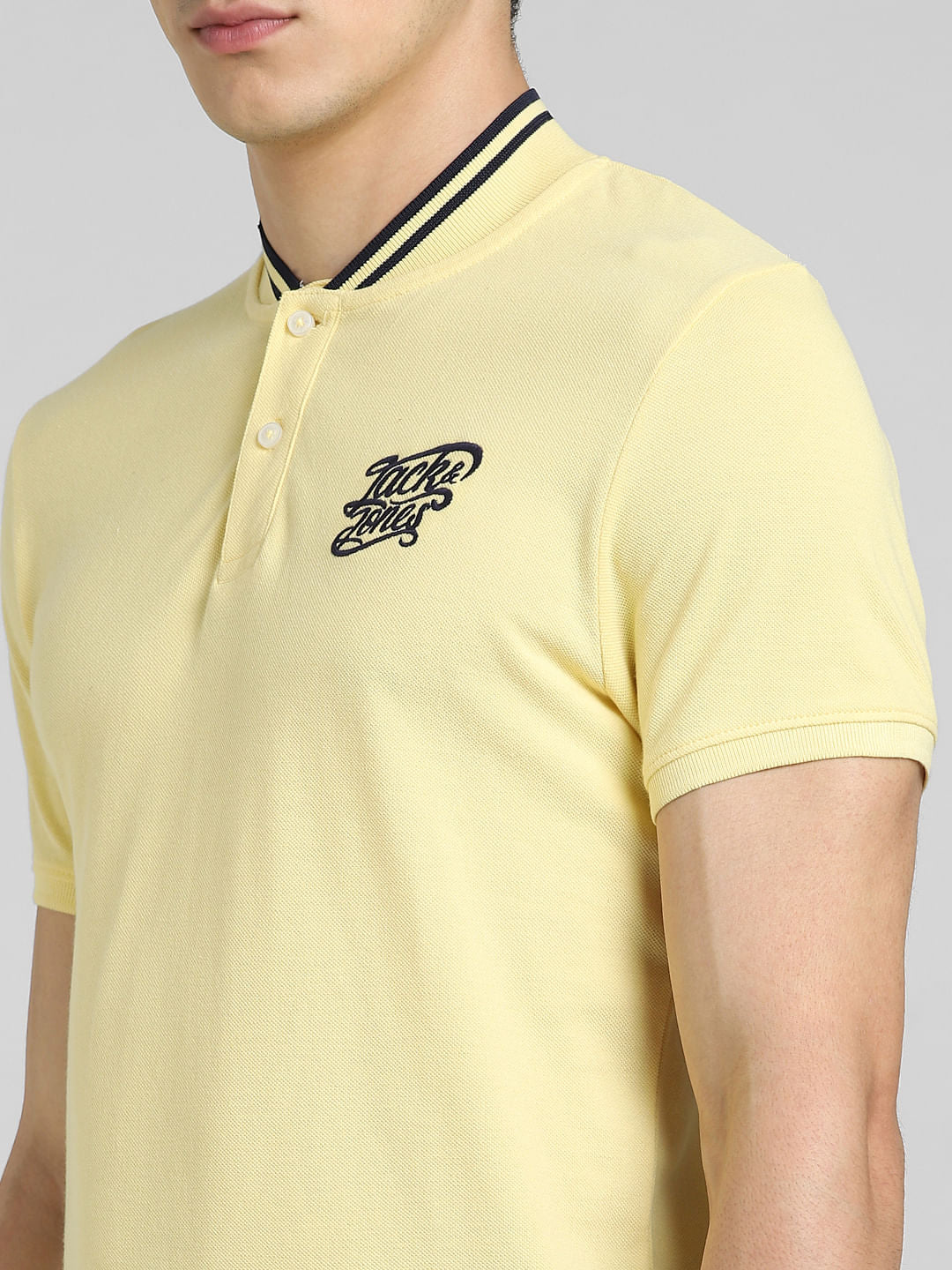 Yellow Polo Neck T-shirt