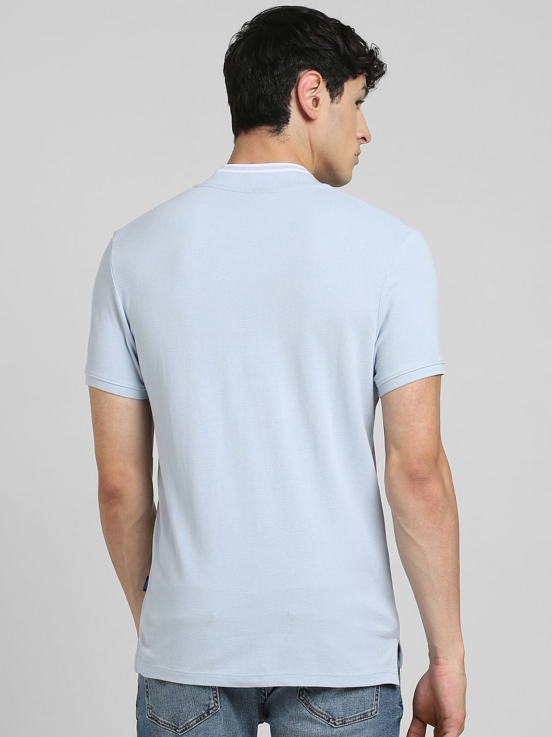 Blue Polo Neck T-shirt