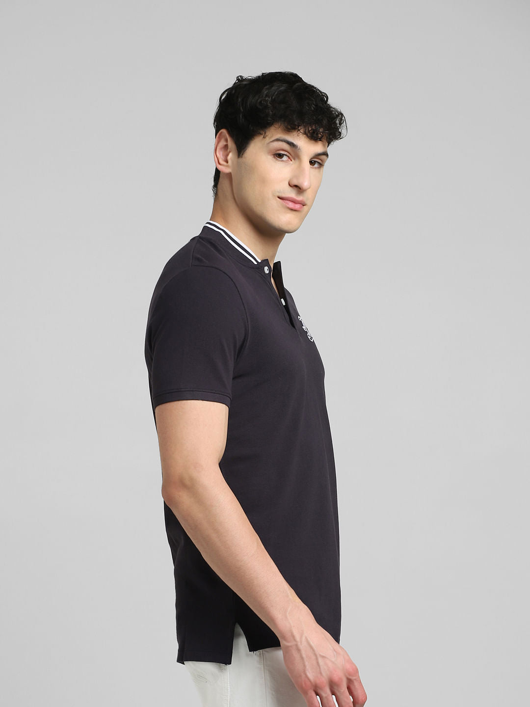 Black Polo Neck T-shirt
