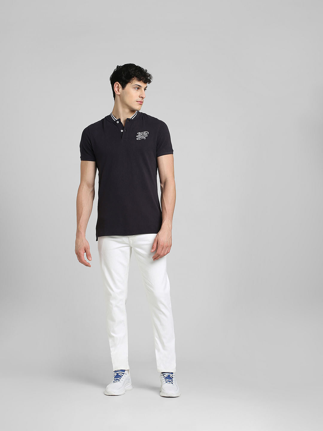Black Polo Neck T-shirt