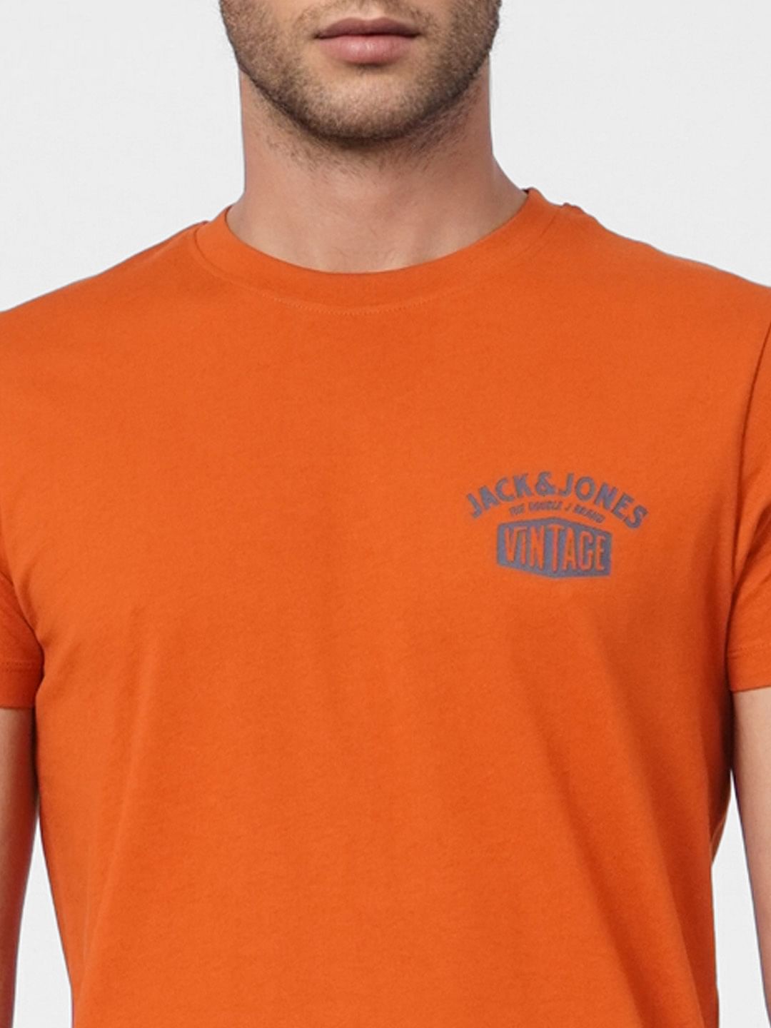 Orange Crew Neck T-shirt