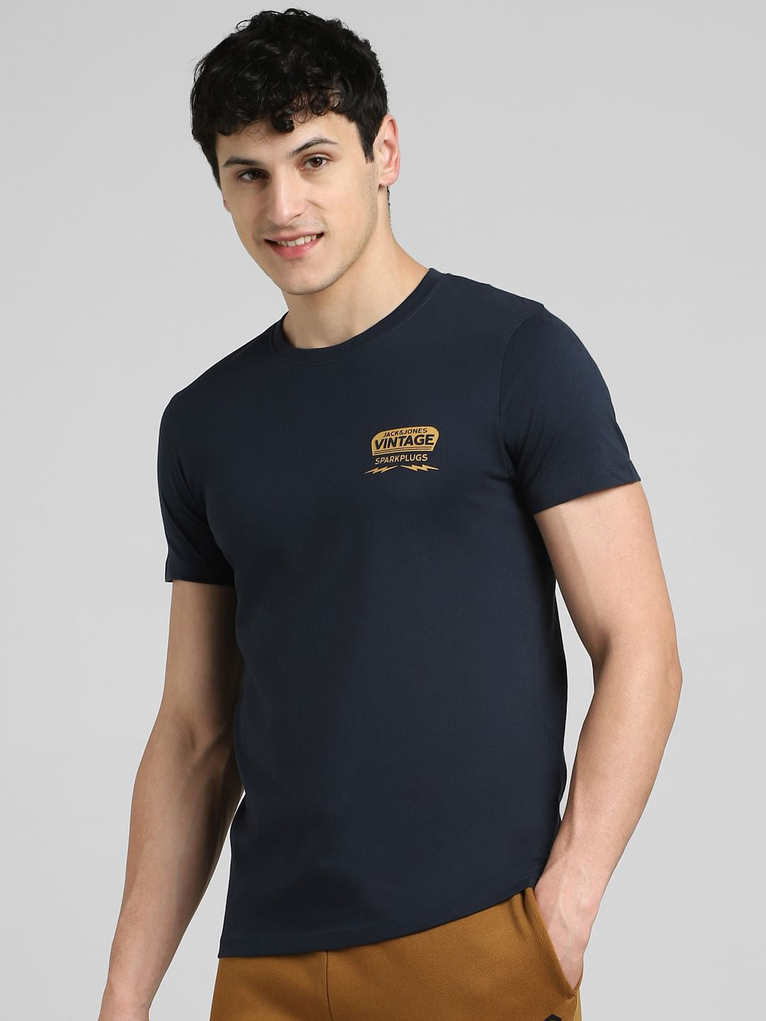 Blue Crew Neck T-shirt