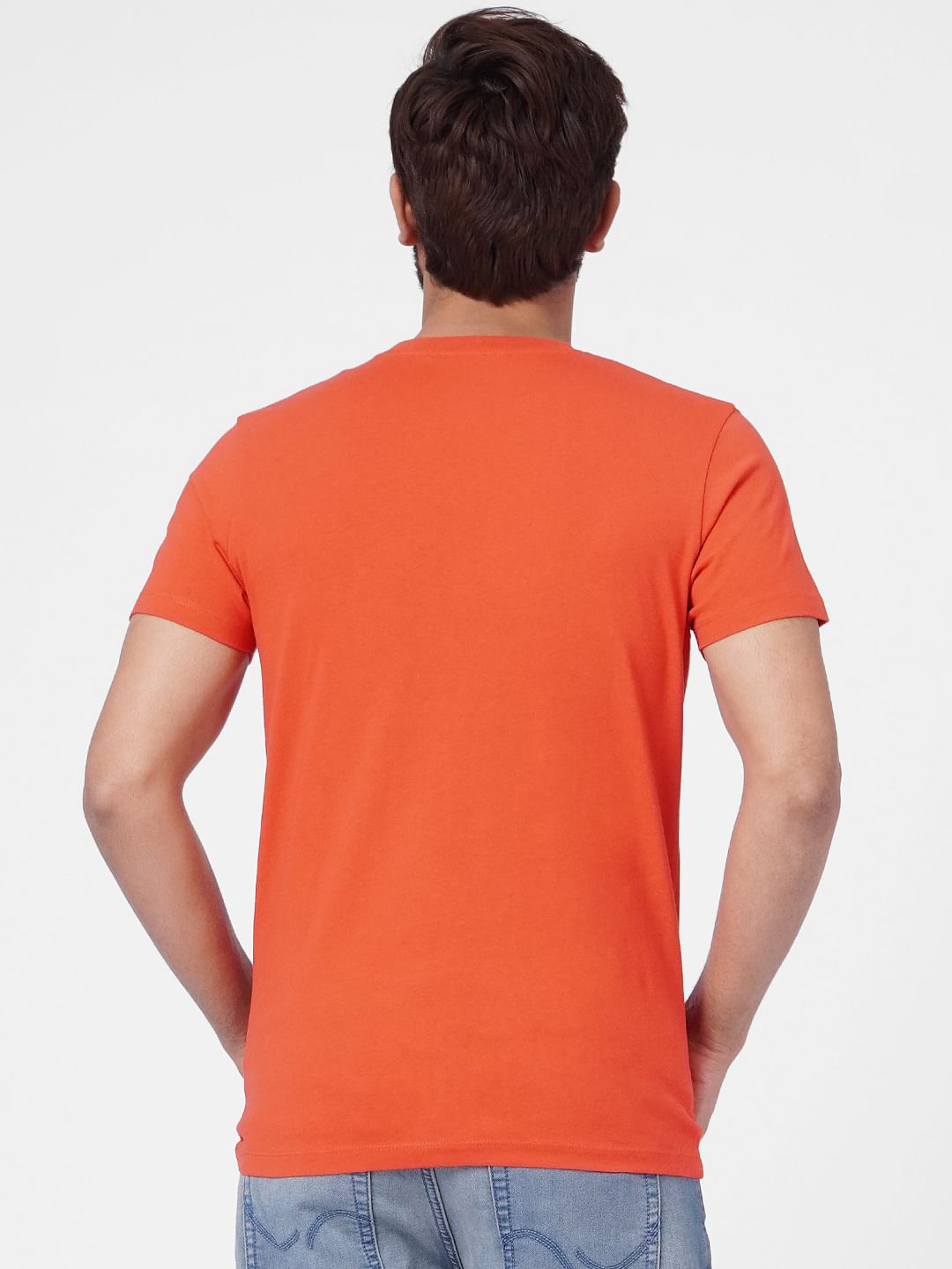 Red Graphic Print Crew Neck T-shirt